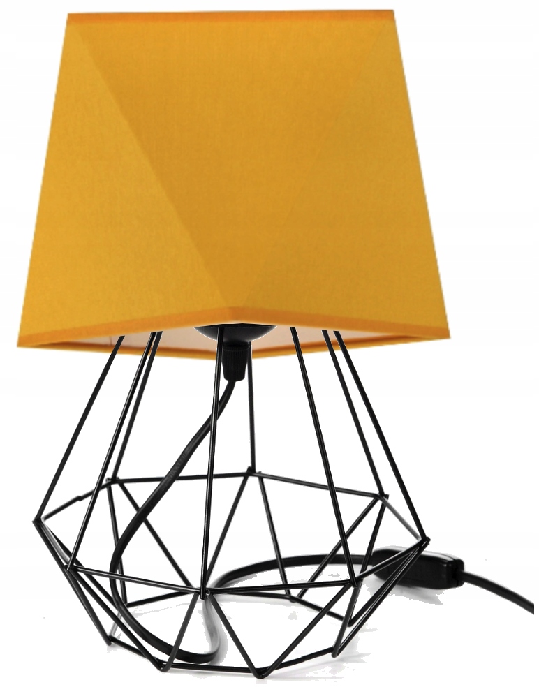 

Lampka Nocna Biurkowa Druciana Abażur Diament Loft