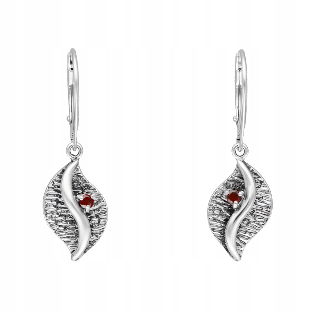 Náušnice s vínovou zirkonií stříbro