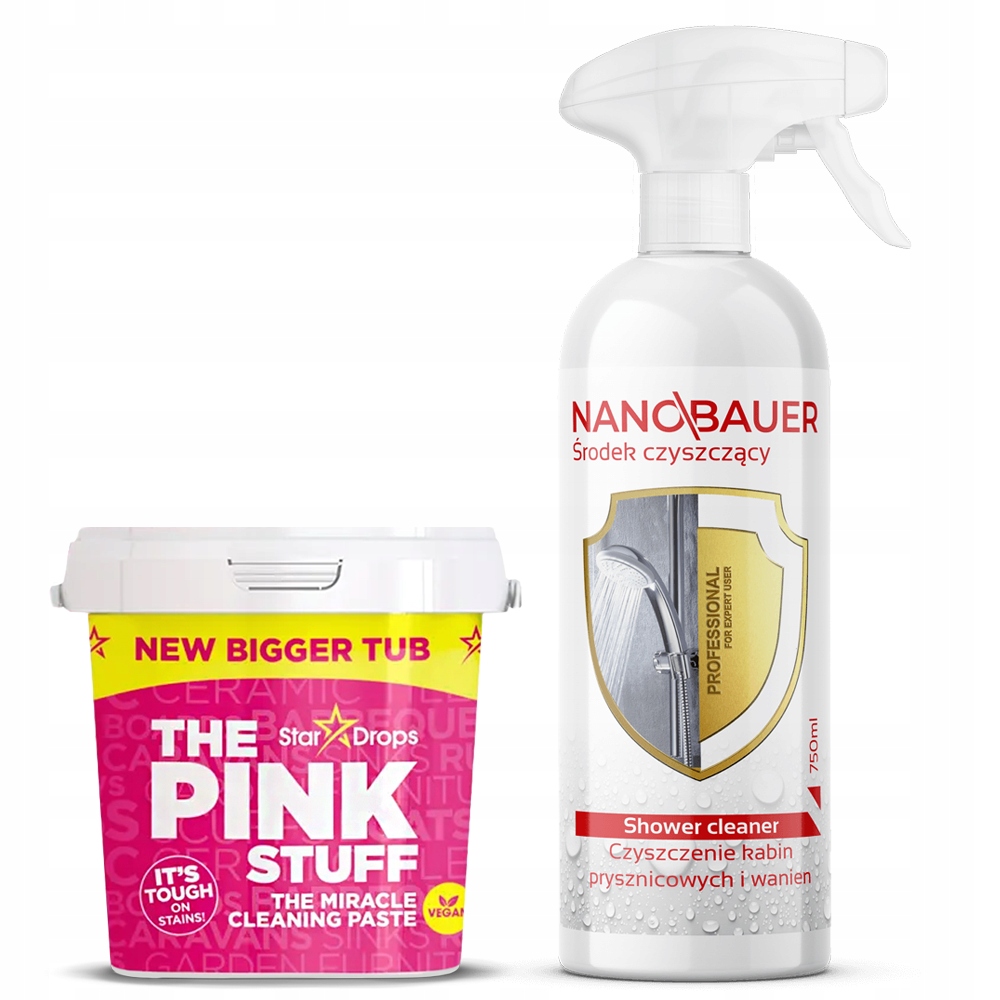 NANOBAUER kabin vízkőoldó 750ml + Pink Stuff 850g