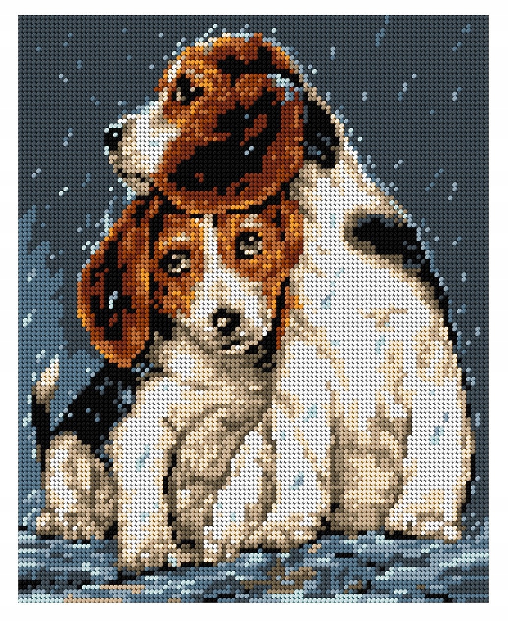 Vyšívací sada pes Beagle, vyšívací (6033) 24x30cm +mulina Ariadna