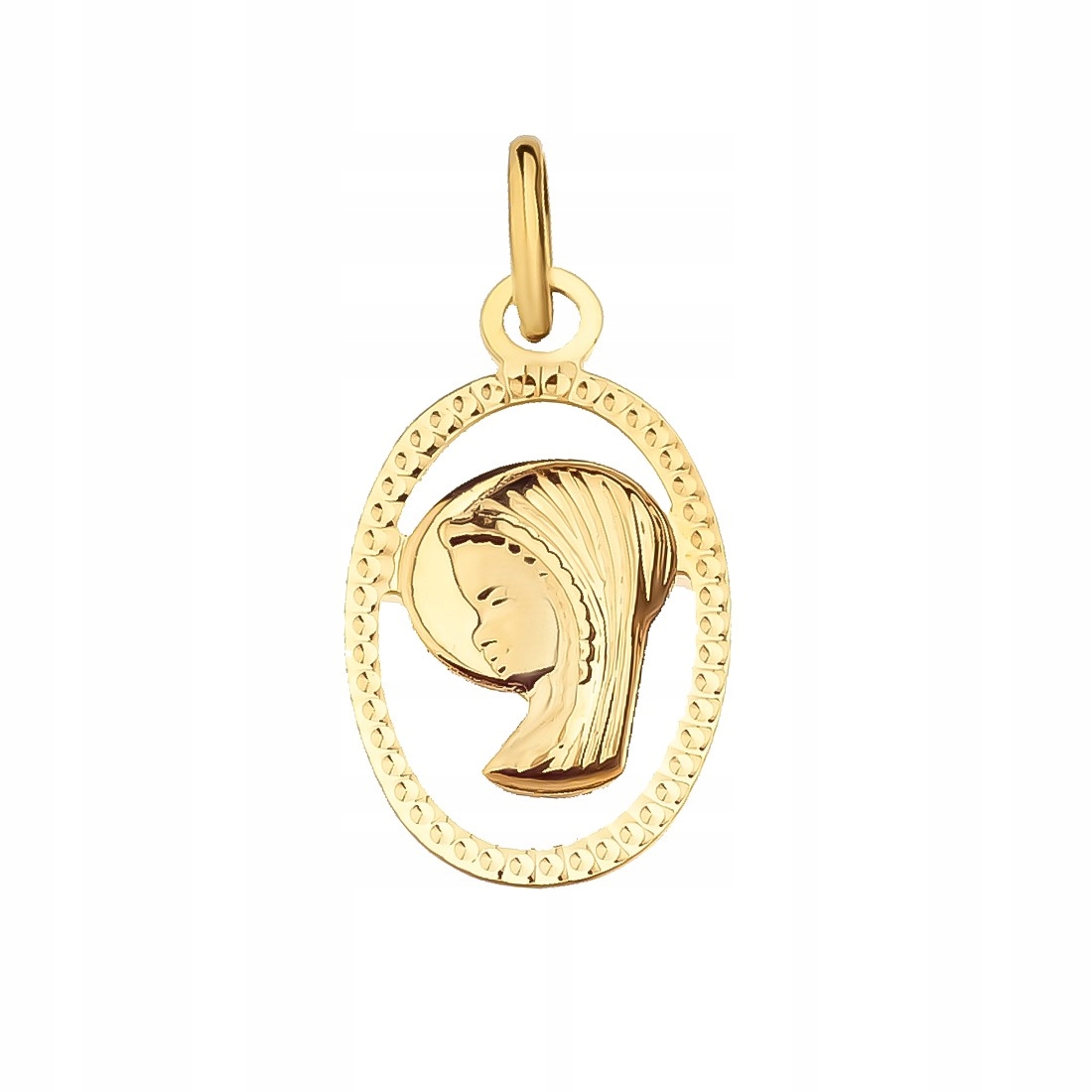 Zlatý Medailonek Přívěsek Matka Boží Fatimská