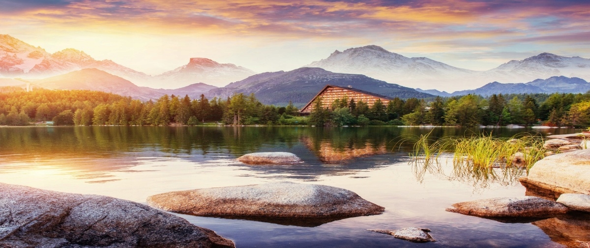 

Fototapeta Flizelinowa Jezioro Góry 250x104