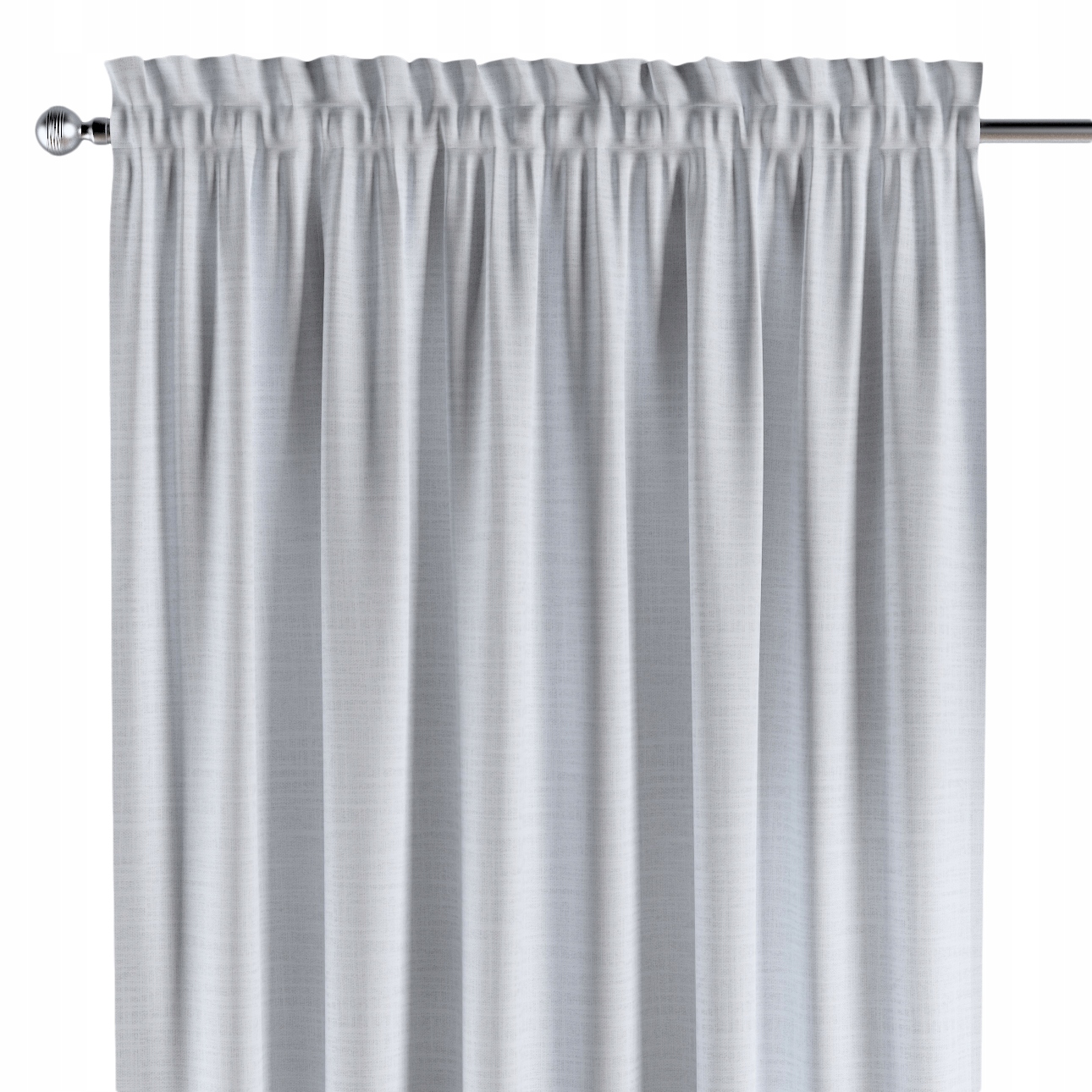 Záves na kanáli s ofinou 1 ks 130x245 cm biely