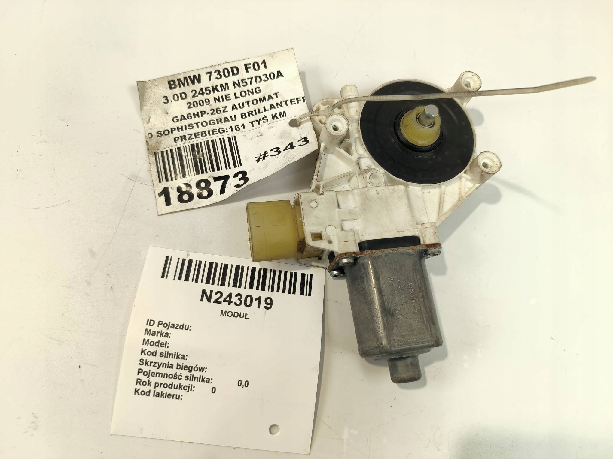 mini motor windows left rear part 70460310 BMW F01