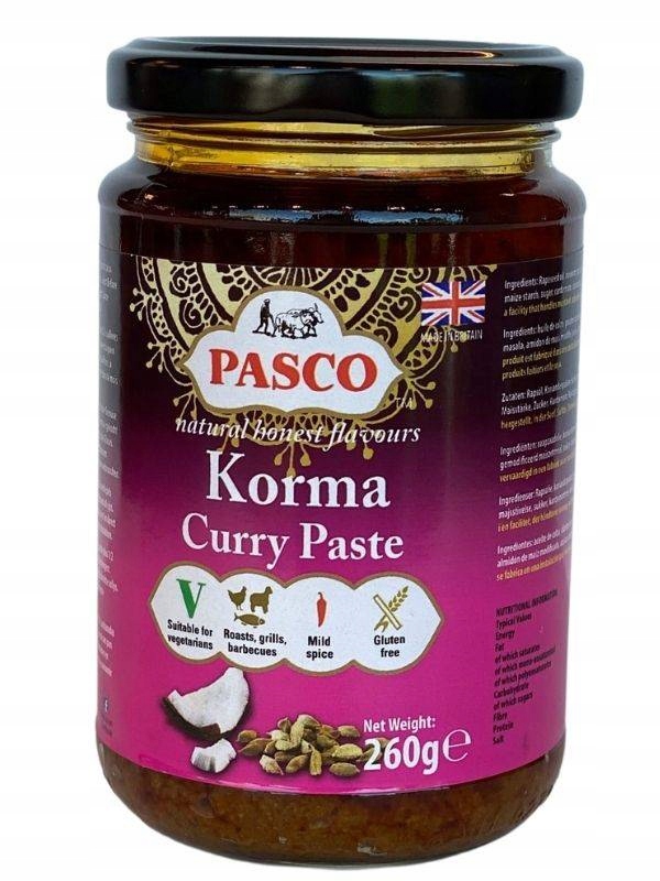 

Pasco Korma Curry Paste Lekko Ostra Marynata 260g