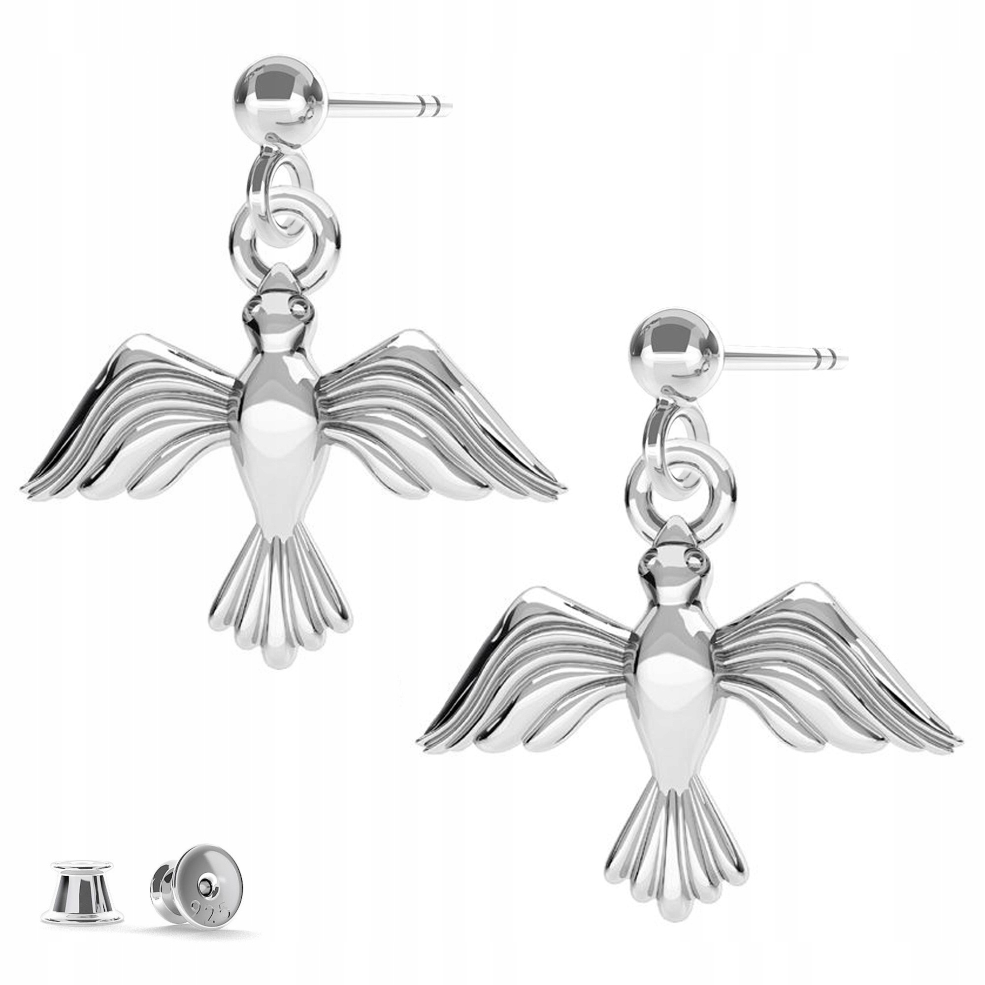 Stříbrné náušnice Ptáčci Ptáček 925