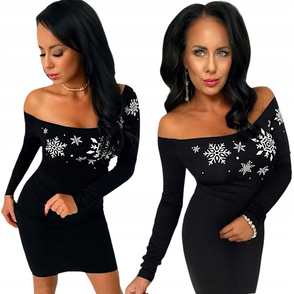 Elegantní Šaty, sexy, elastické na Vánoce, velikost S 36