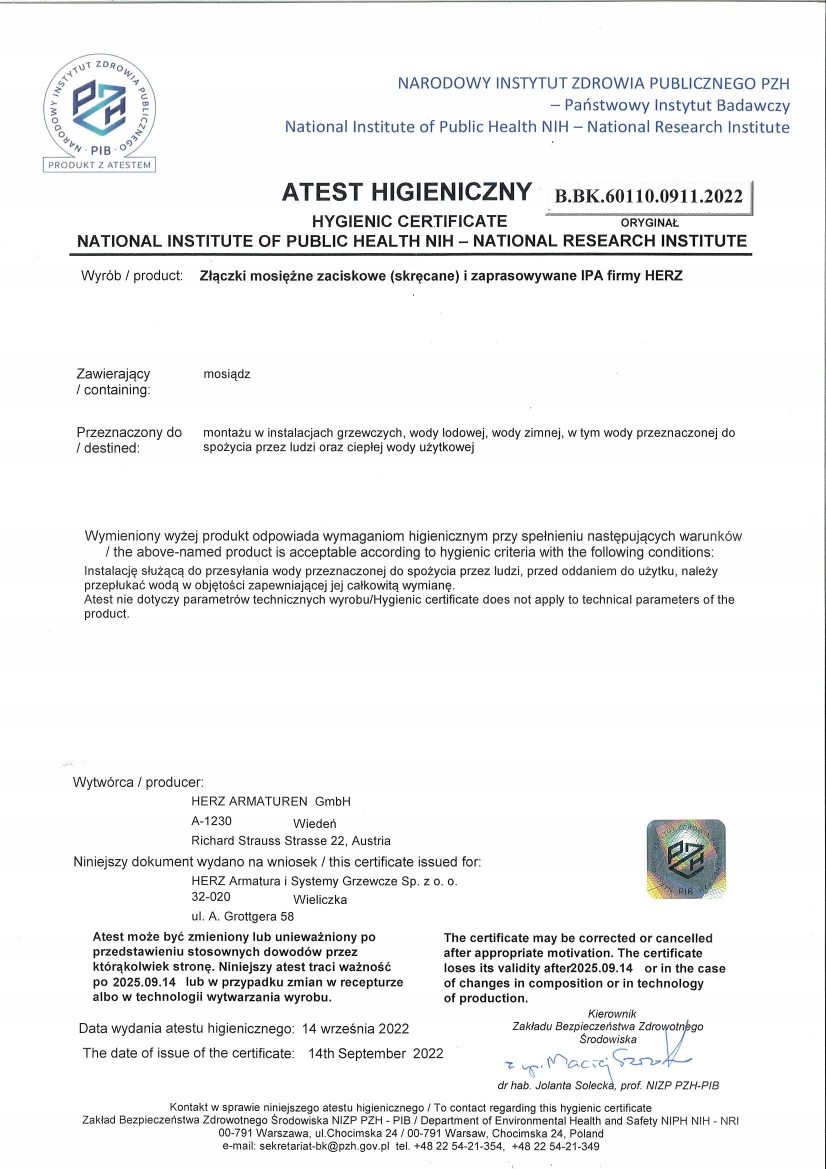 Złączka zaprasowywana HERZ 26x1" GZ TH P702613 Typ kształtka