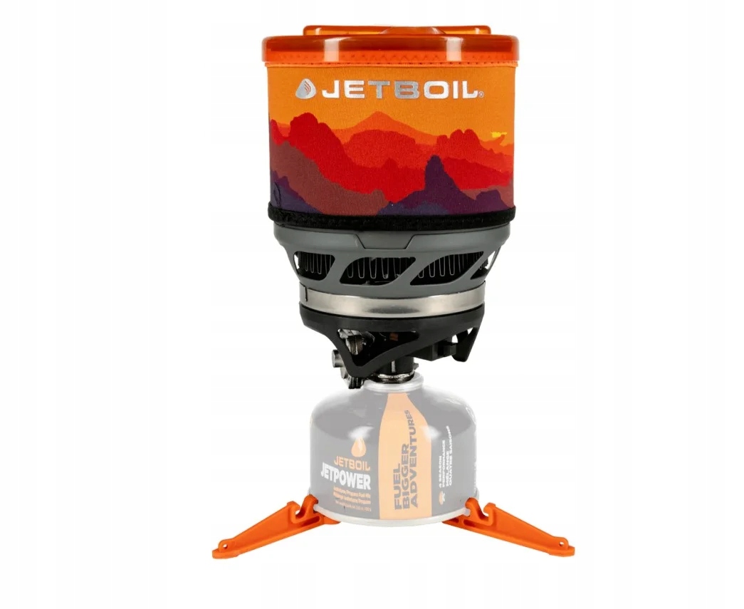Turistický plynový vařič Jetboil MiniMo 1 L. Sunset oranžovo-červený