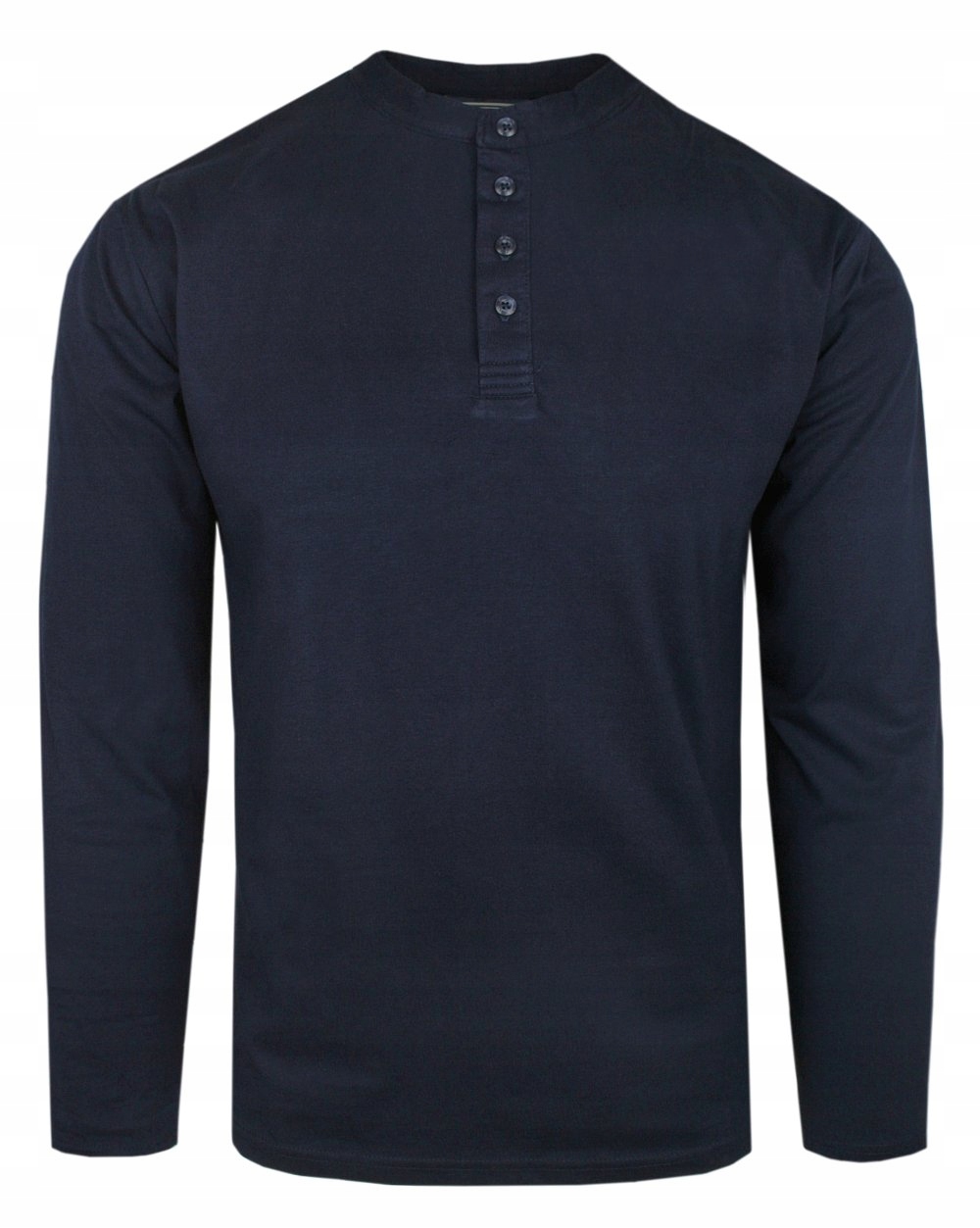 Tričko s dlouhým rukávem, výstřih na Knoflíky Pako Jeans modrá barva 3XL