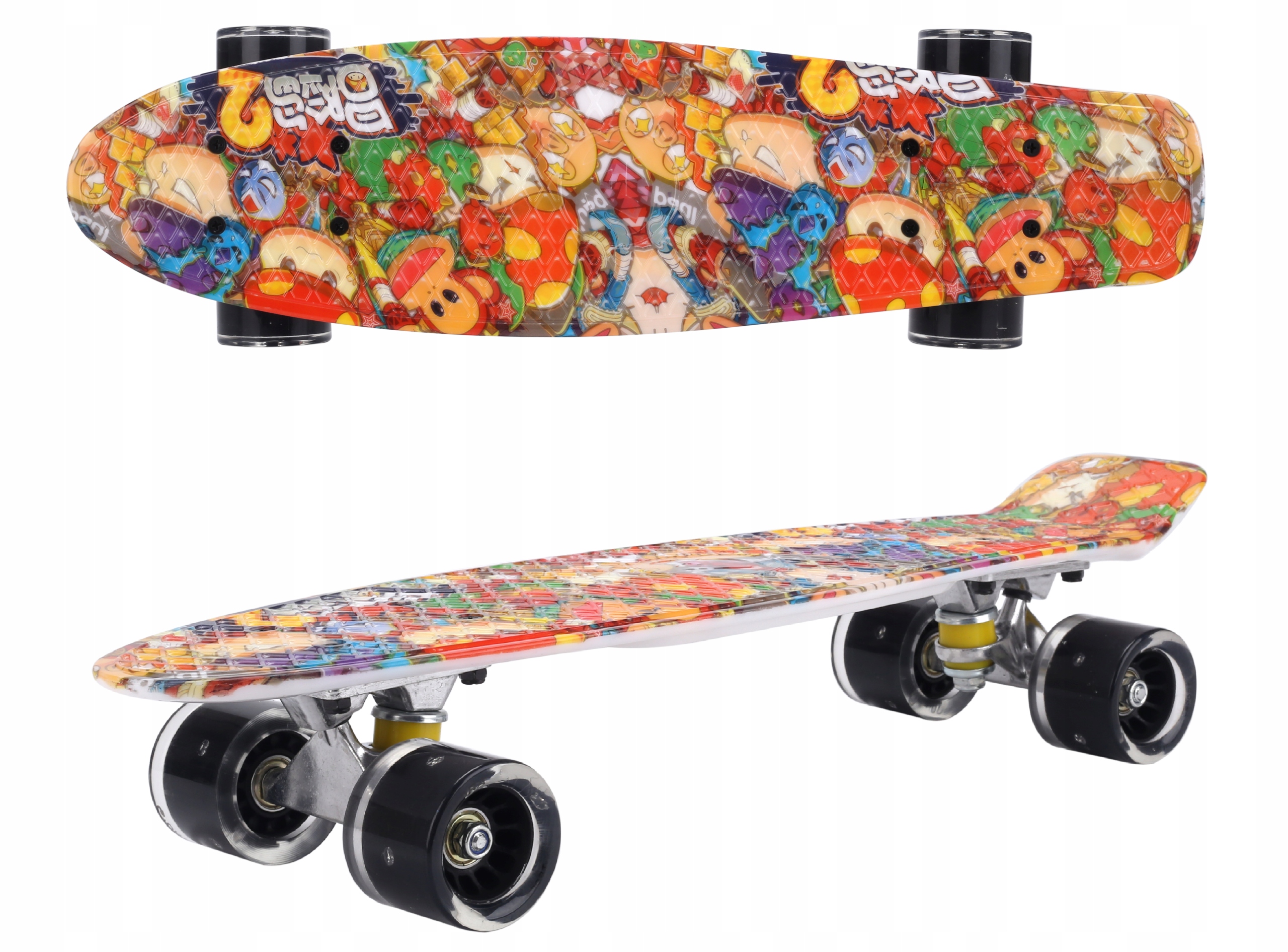 DESKA TYPU FISZKA LED GRAFFITI 56 CM 100KG ABEC 7 Marka Aurora