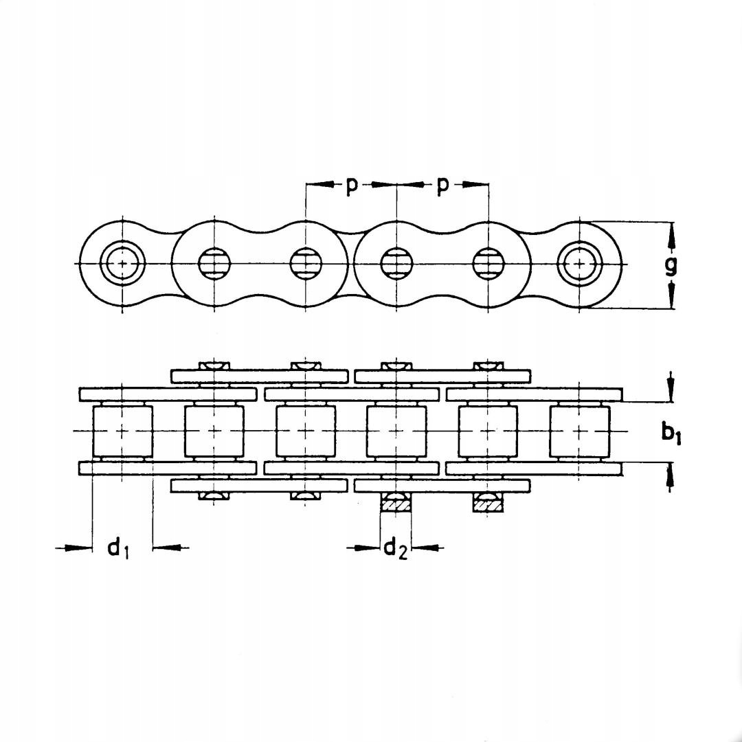 Łańcuch bębna wciągającego Claas 651072.1 Rollon Numer katalogowy części 651072.00