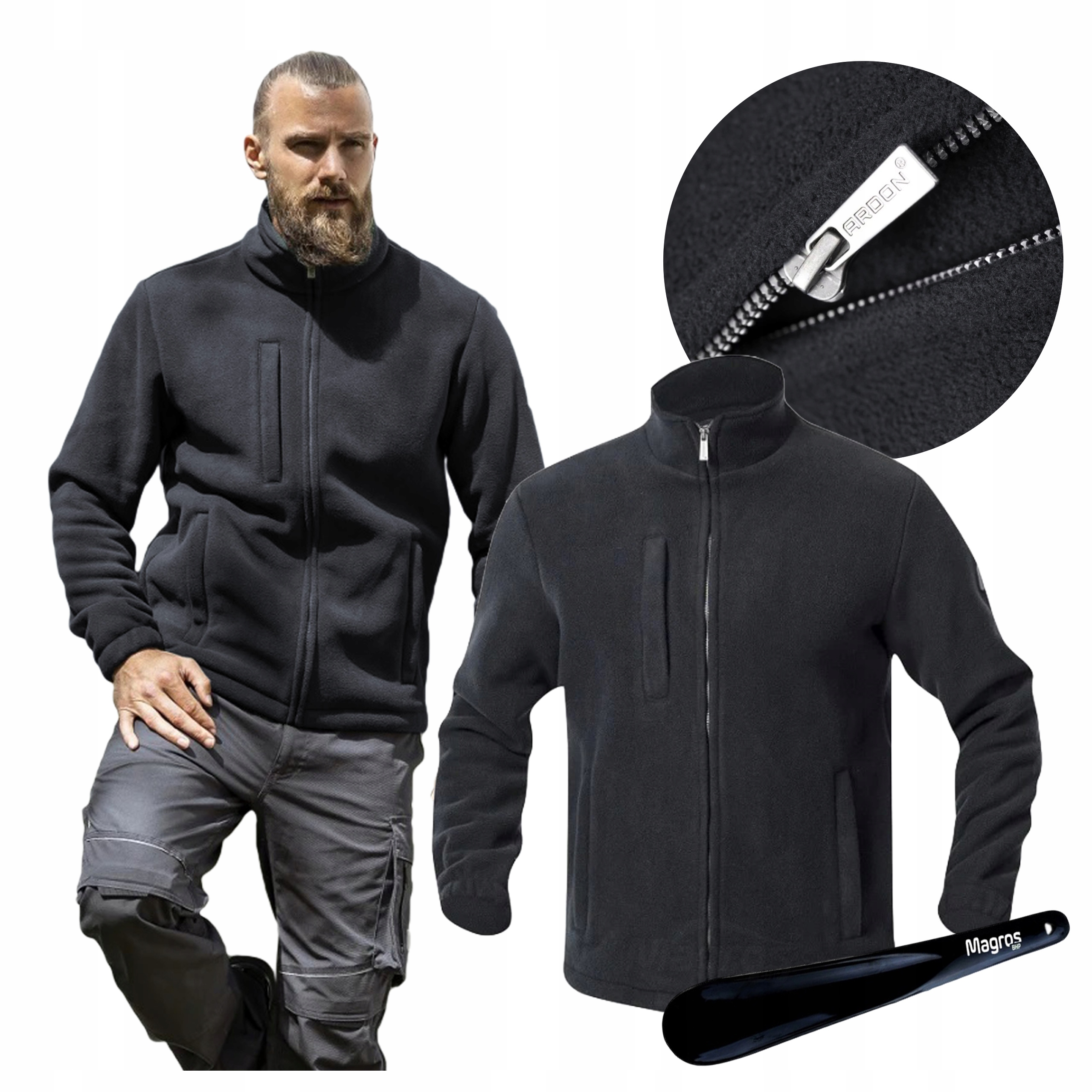 Mikina Teplá, pohodlná, rozepínací Polar 450 Ardon H9423