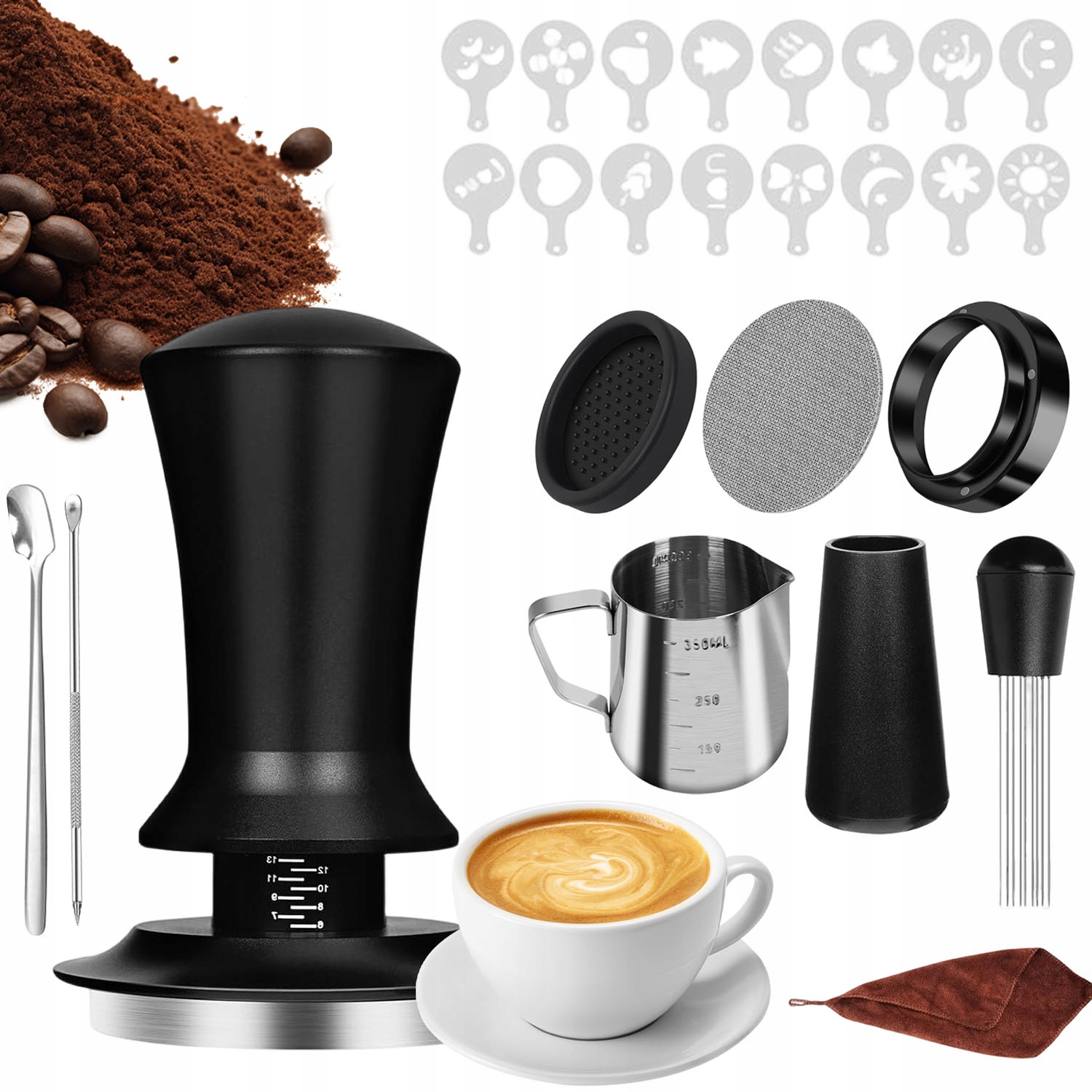 Levně Tamper Pružinový Šlehač Na Kávu 51 MM Sada Tamper Na Kávu 51 MM 25 Kusů