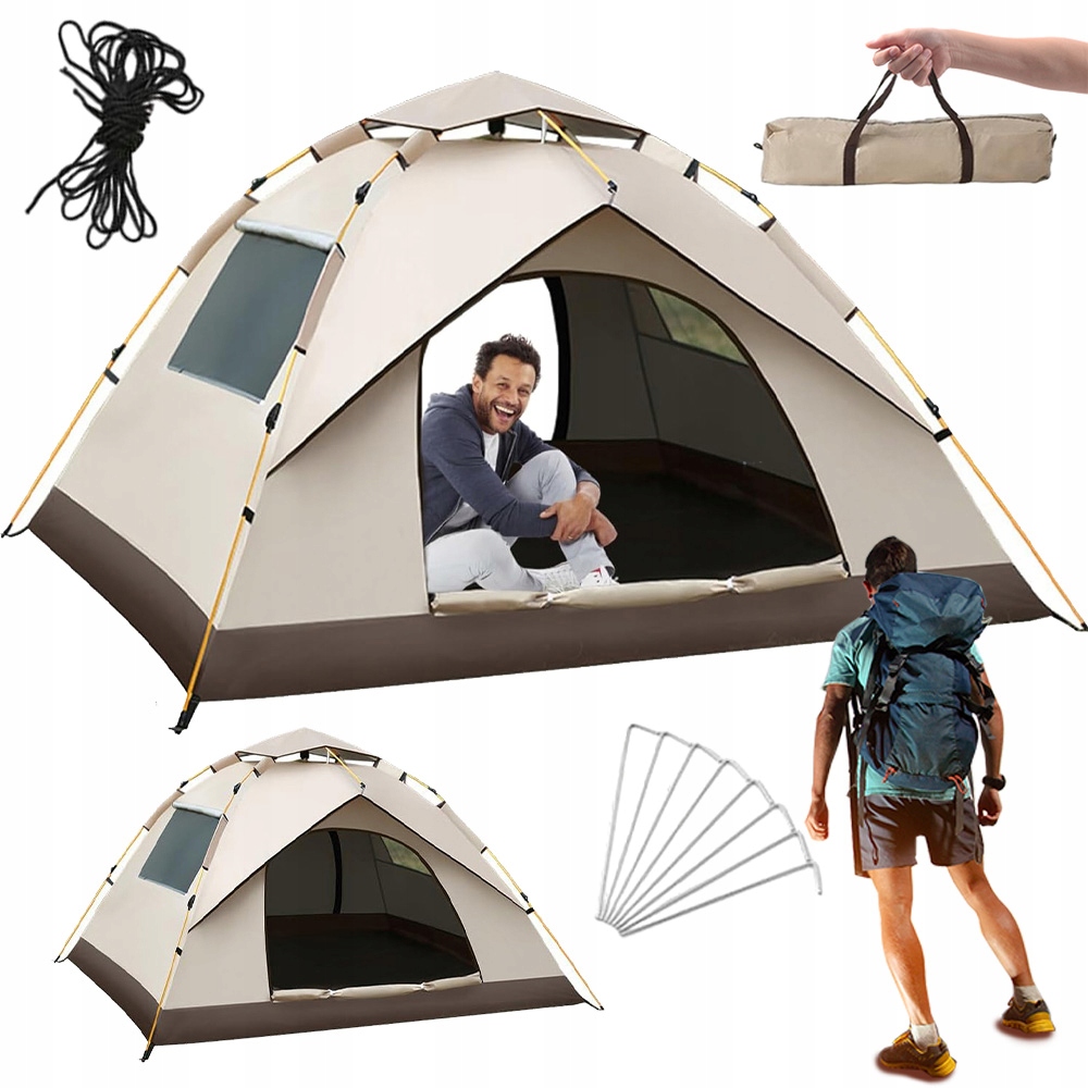 Lehký Stan Pro 2 Osoby, Odolný, Samorozkládací, Voděodolný