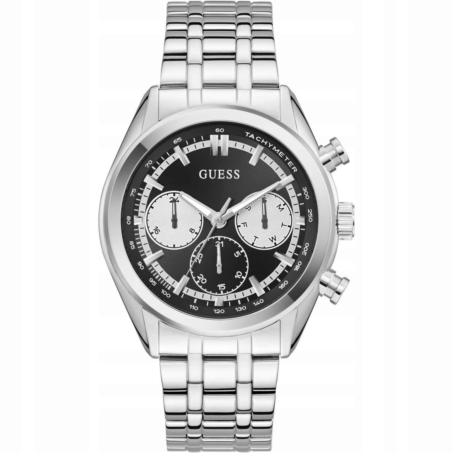 Pánské Hodinky Guess GW0971G1 stříbrné