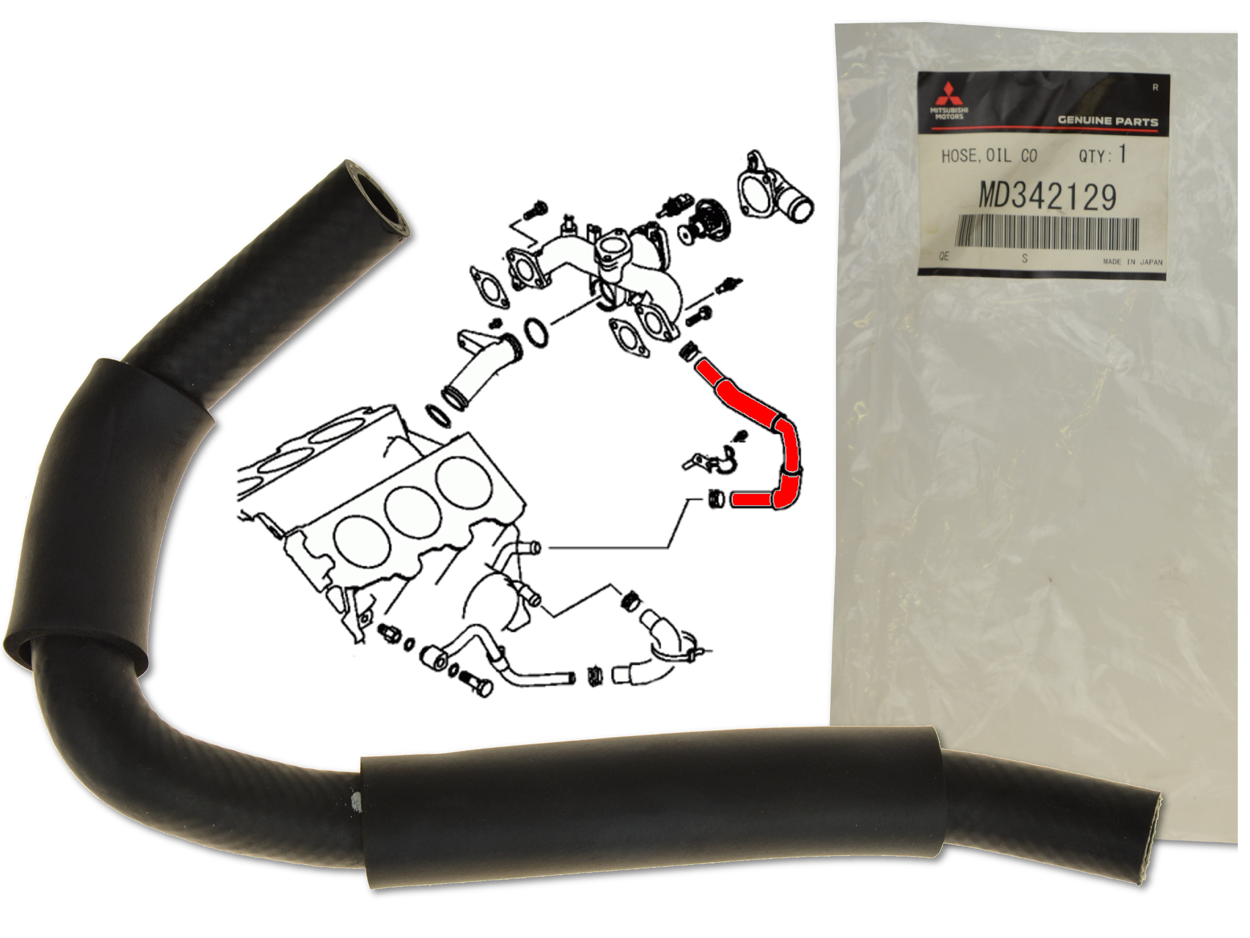 

Przewód Wąż Układu Chłodzenia MD342129 Mitsubishi