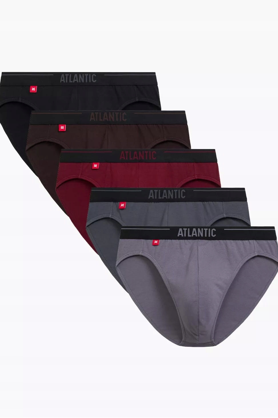 Pánské slipy Sport Atlantic 5SMP-004 cabernet 5-balení [Velikost M]