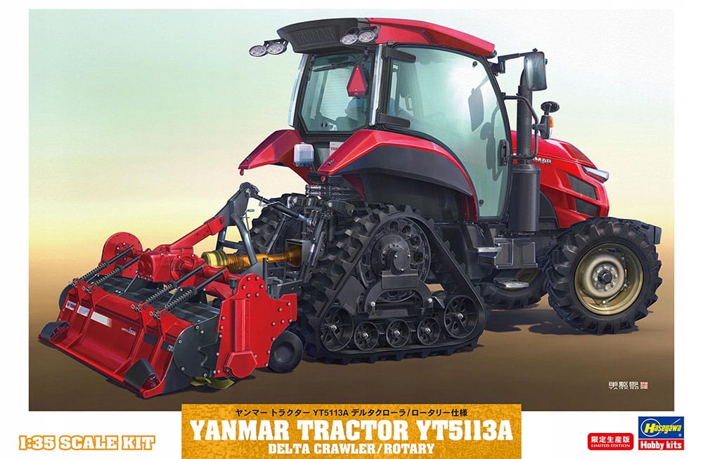 Traktor Yanmar YT5113A Delta pásový/rotační 1:35 Hasegawa 66107