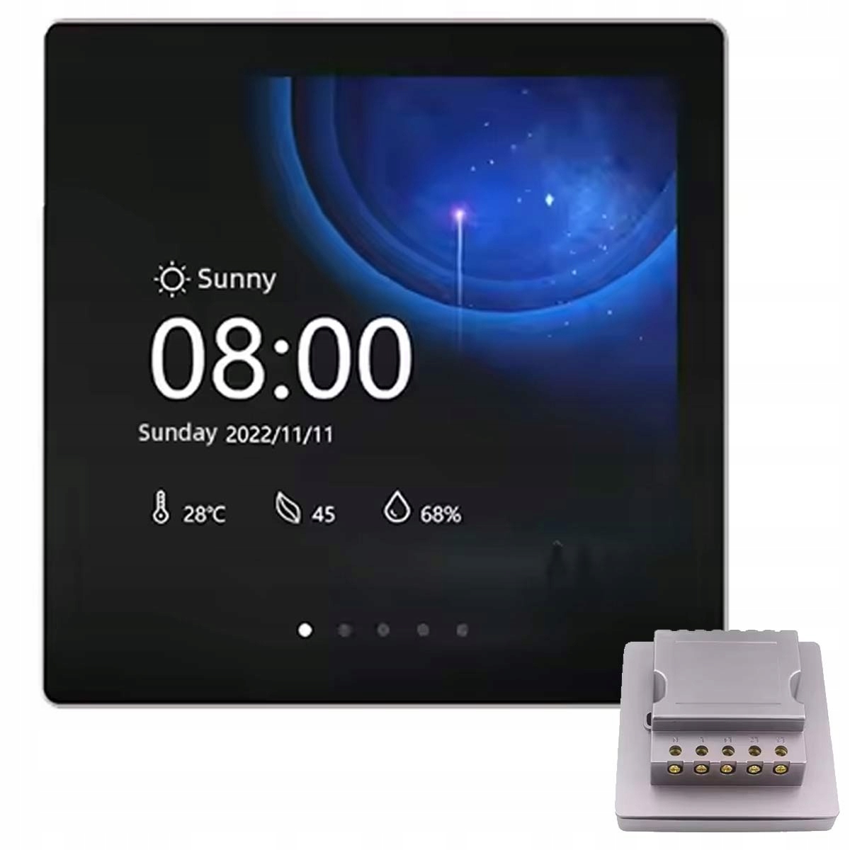 ESP32-S3 dotykový displej 4" 480x480 WiFi 3x relé home assistant