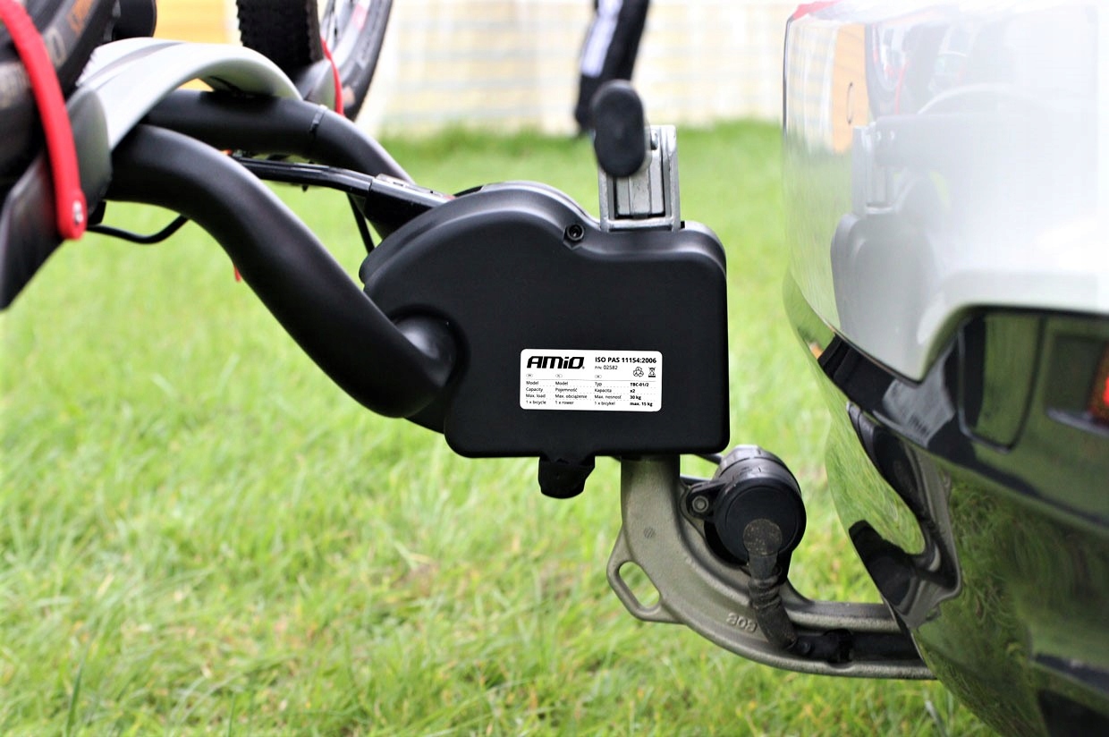 BAGAZNIK ROWEROWY NA HAK PLATFORMA 2 ROWERY 13 PIN Bicycle mounting point frame circle