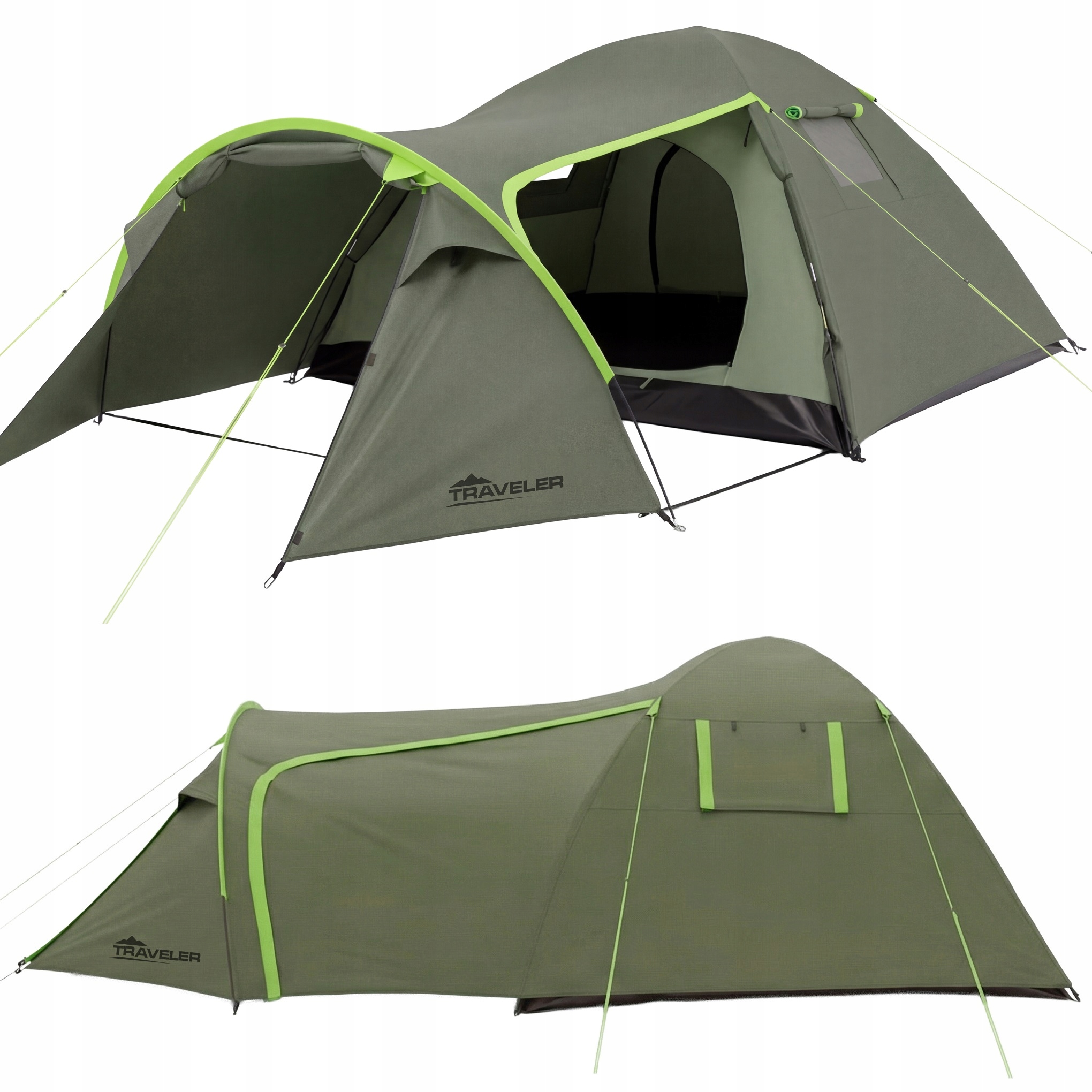 Namiot 3 Osobowy Turystyczny Kempingowy Przedsionek Tropik 410x240cm Vayox