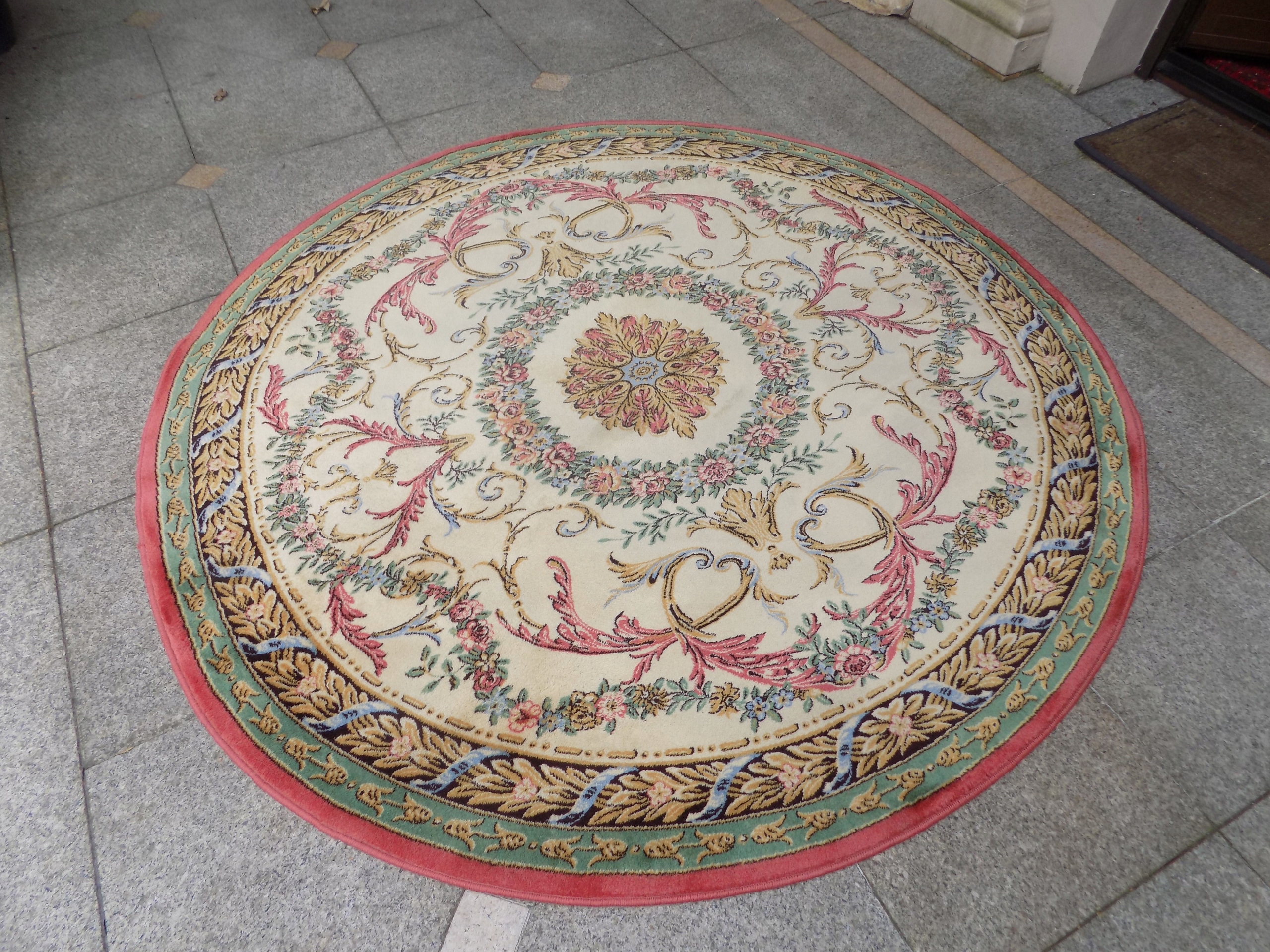 WEŁNIANY DYWAN OKRĄGŁY 200 CM Z CERTYF.
