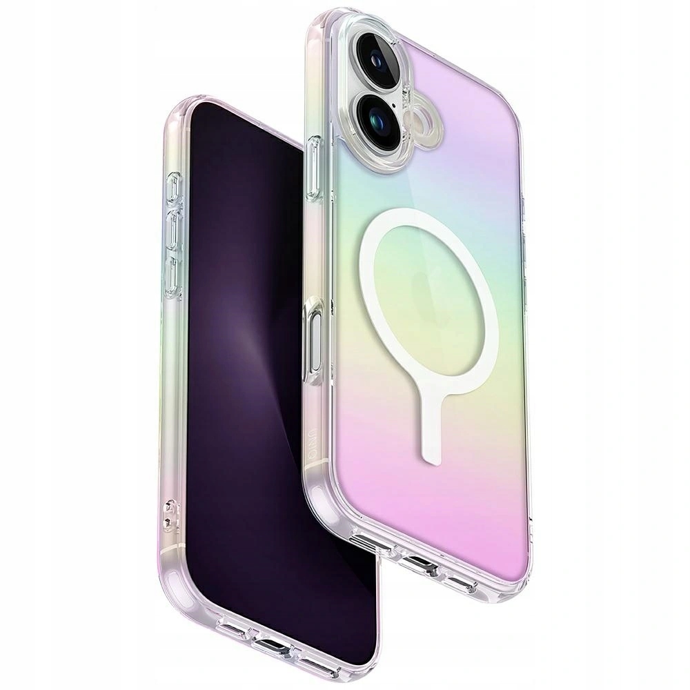 Pouzdro Uniq Iridescia pro Apple iPhone 16 Plus Magclick Holografické nabíjení