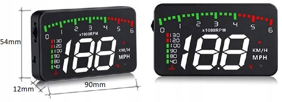 WYŚWIETLACZ PROJEKTOR LED LCD HUD PRĘDKOŚĆ ZEGAR Producent inny