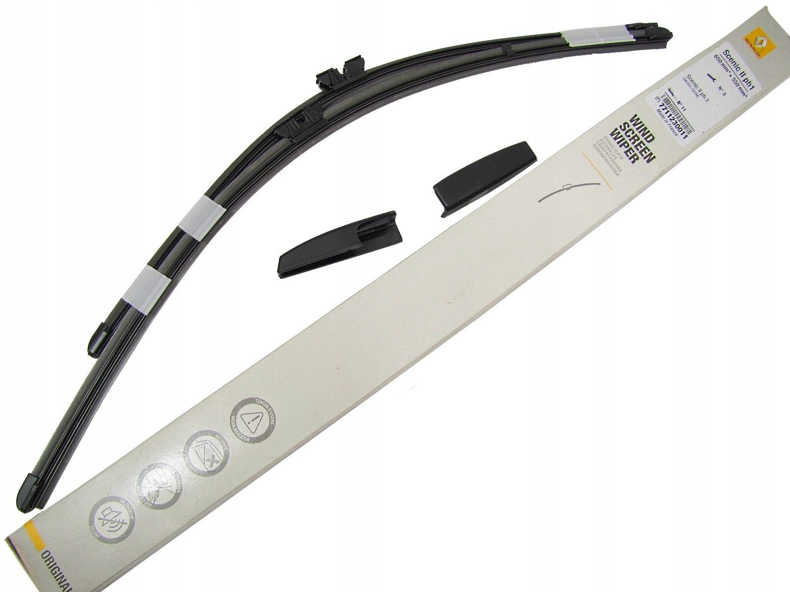 2x Oryg Oe Wycieraczki pióra przód komplet Renault Scenic II