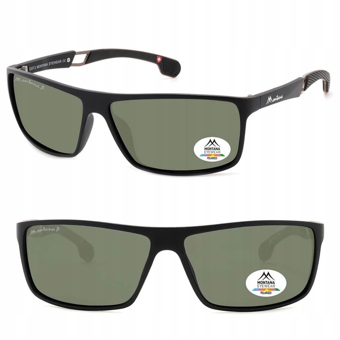 Okulary Męskie Polaryzacyjne Przeciwsłoneczne Hd Czarne Sportowe UV400