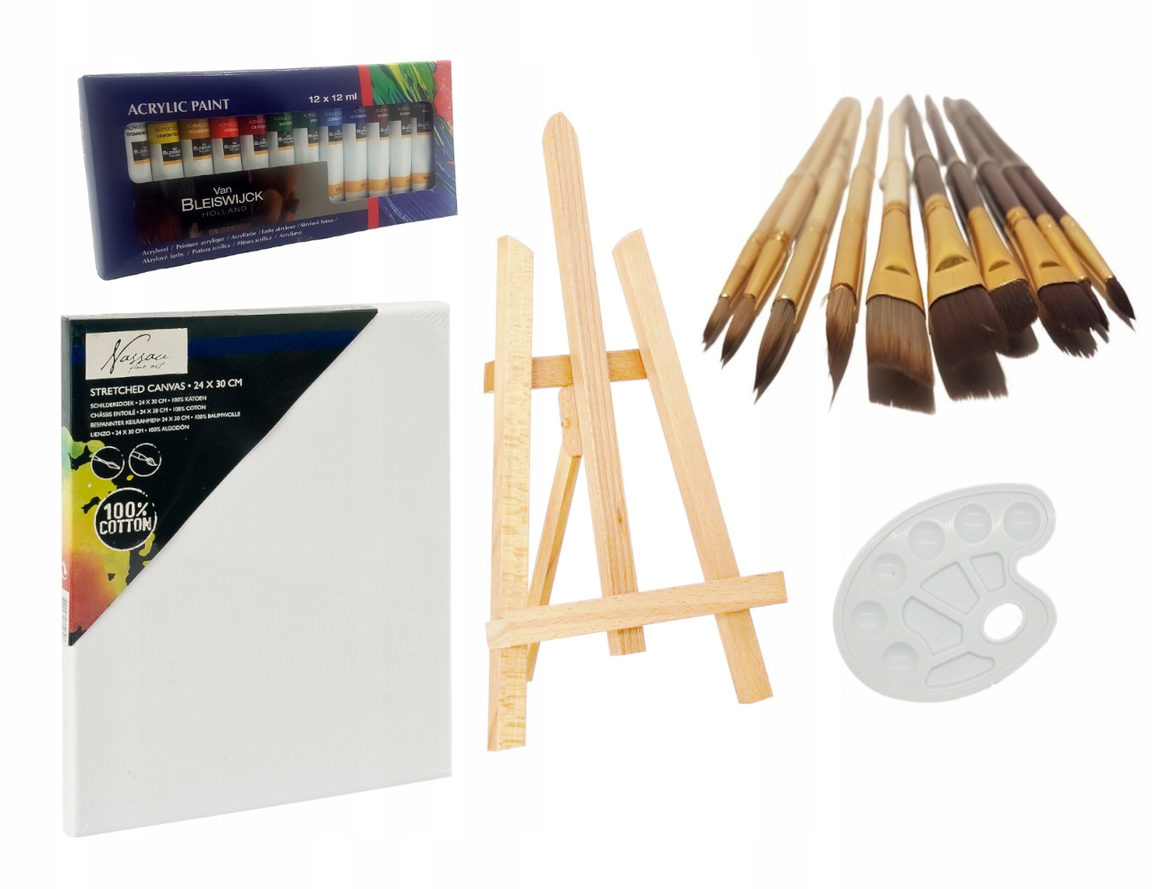 

Zestaw Do Malowania XXXL Sztaluga Farby Pędzle