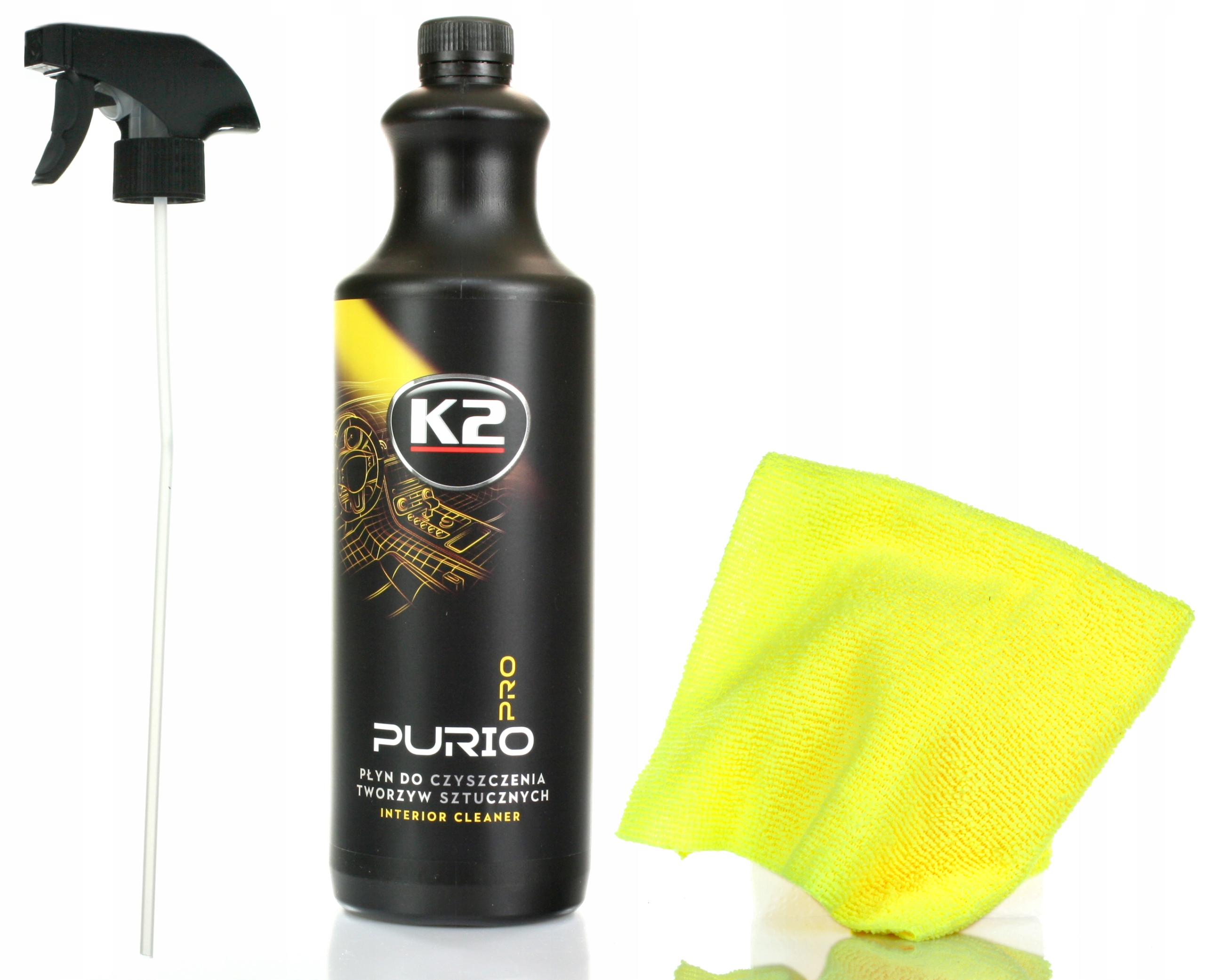 K2 Purio Pro Do Czyszczenia Tworzyw 1L Ściereczka