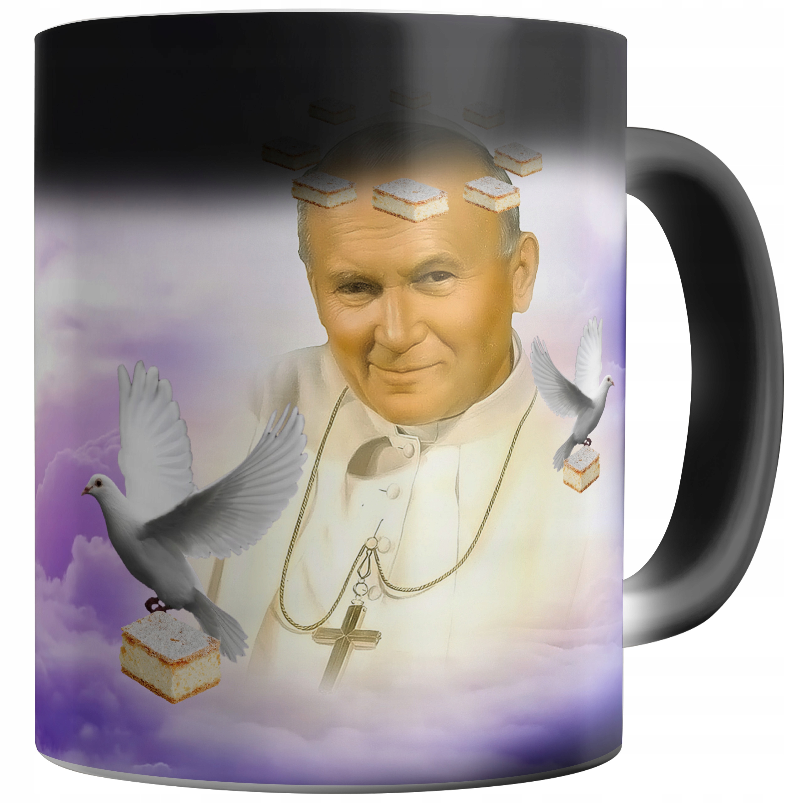 

Kubek Magiczny Czarny Matowy Papież Jan Paweł II