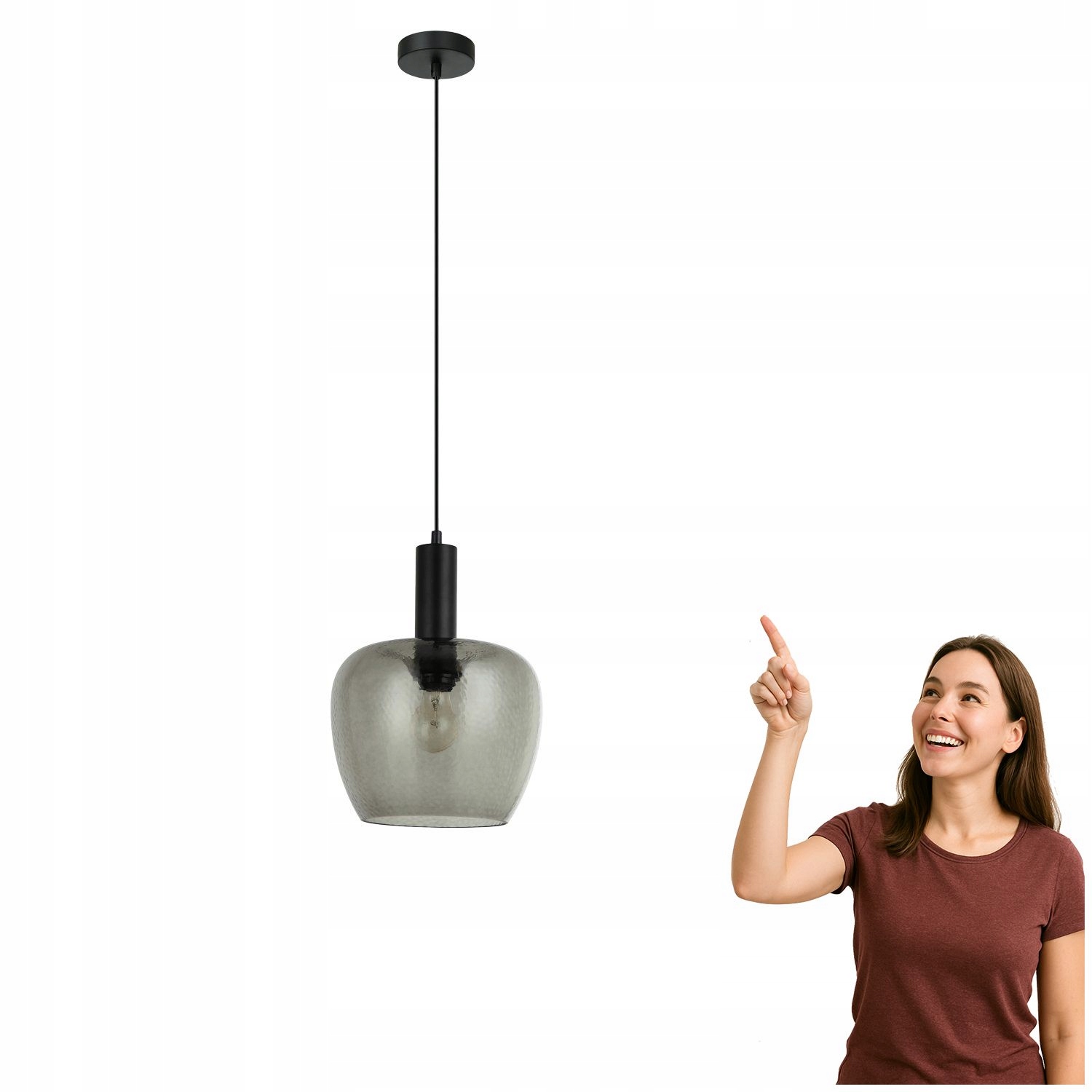 Závěsná lampa Aprica PND-59769-BK-SG Italux