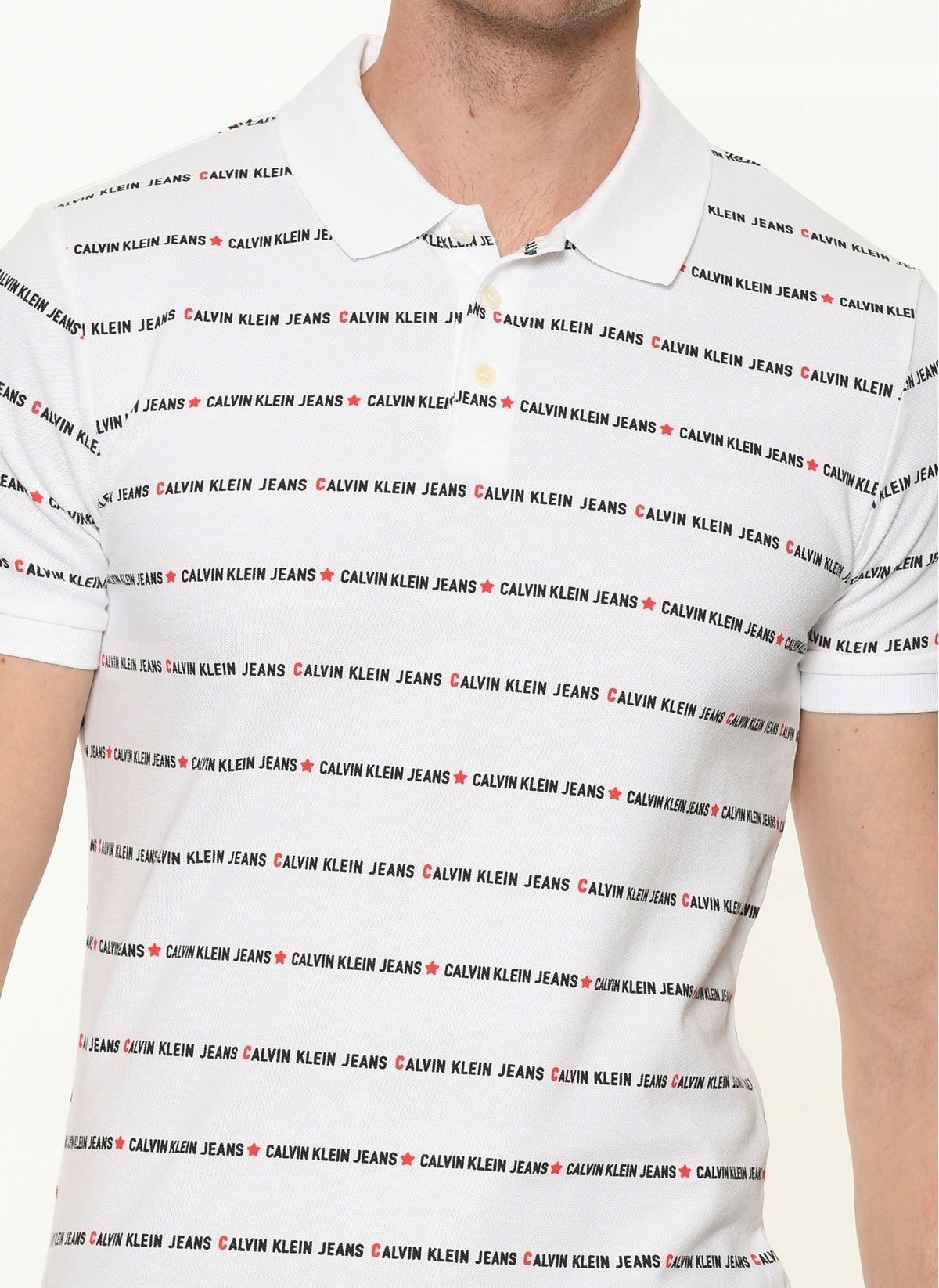

Calvin Klein Koszulka Polo Allover Logo White L