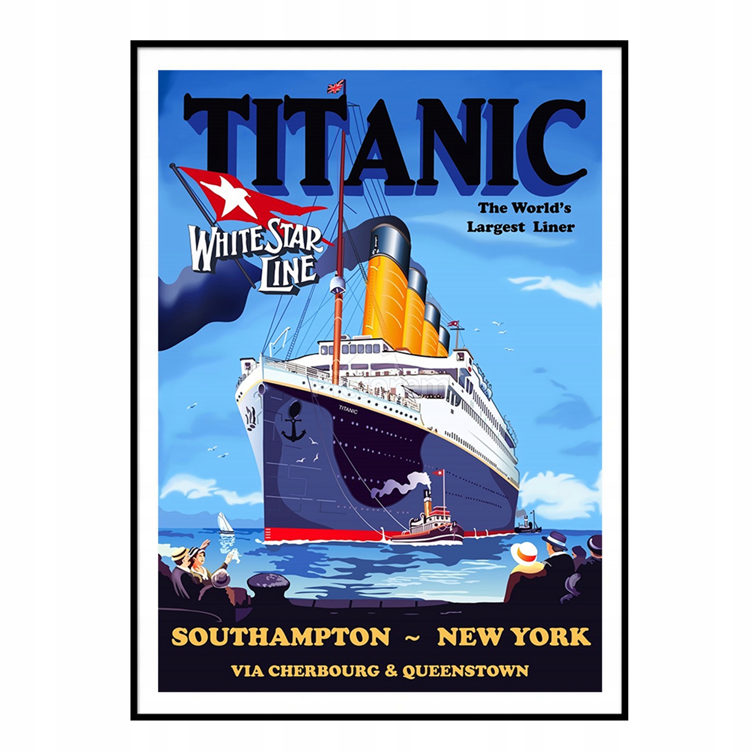 

Plakat Statek Titanic 1912 Retro Vintage A2