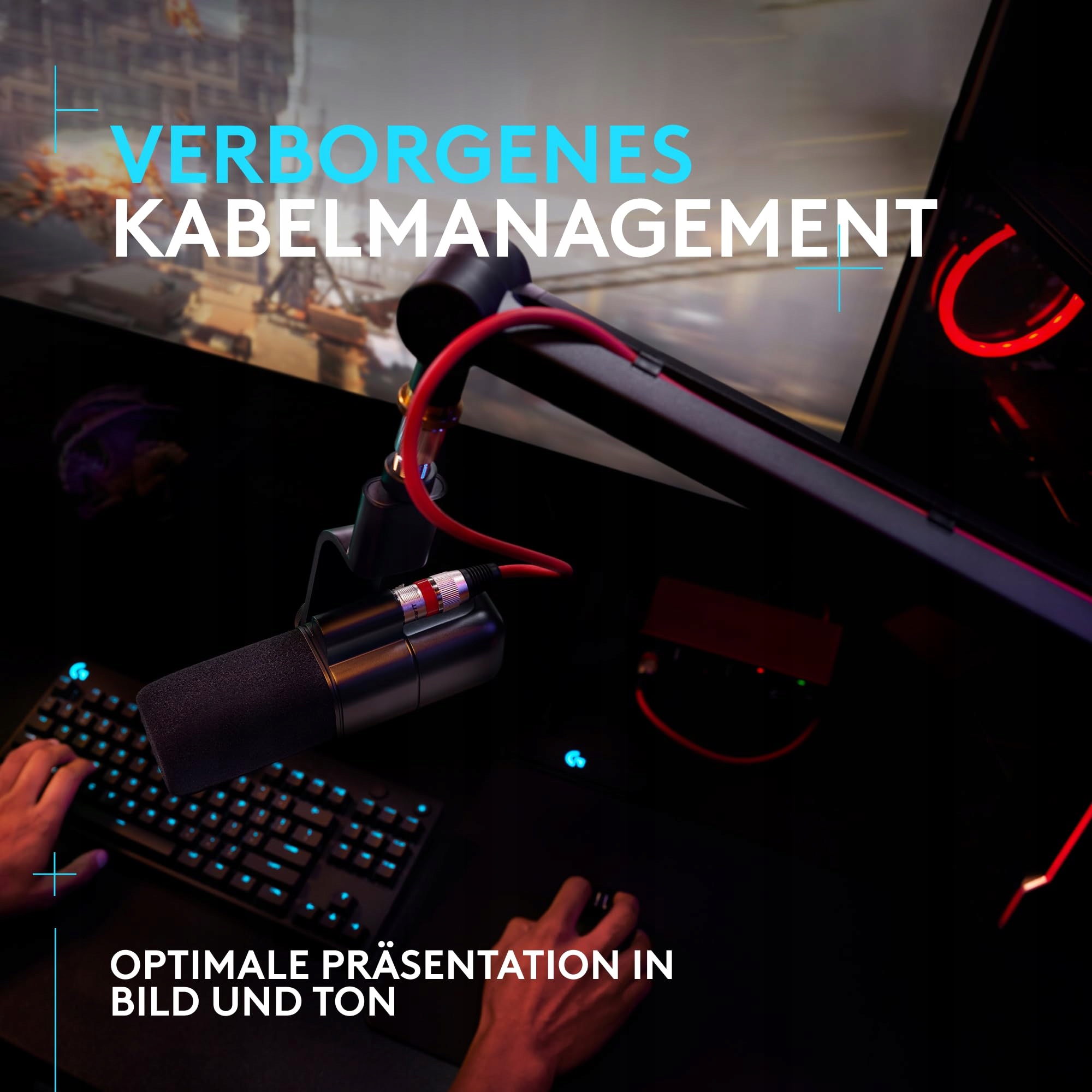 LOGITECH G Ramię Mikrofonowe Do Nagrywania Gier Streamingu Czarny — miniatura 3