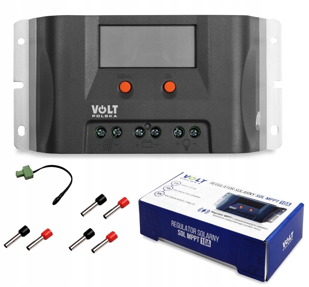 Solarny regulator ładowania Mppt 10A 12V Pv 50V Słoneczny Volt Polska