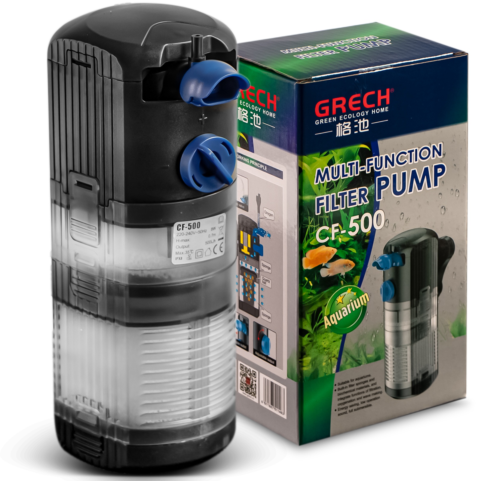 Vnitřní Filtr Pro Akvárium Regulace Provzdušňování 50-100 L 8 W