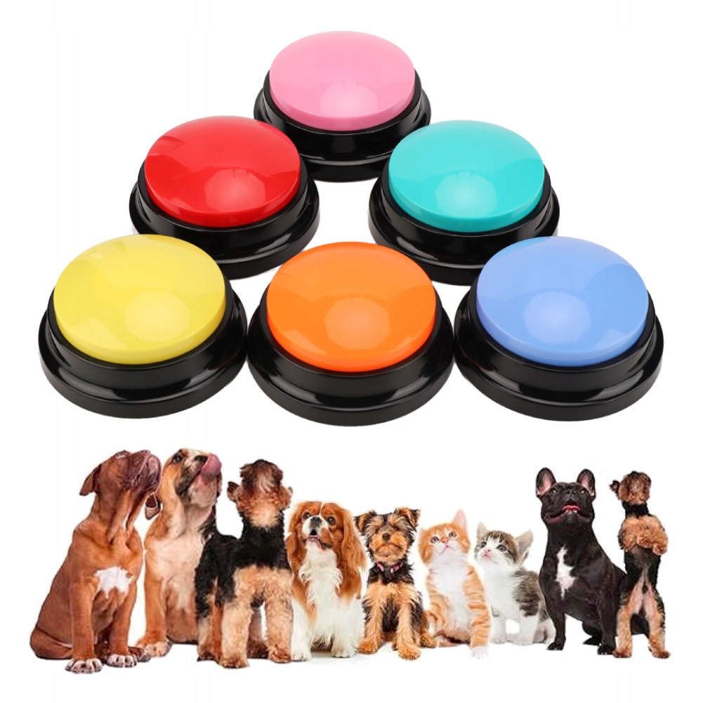 Levně 6 X Mluvící Tlačítka Pro Psa Nahrávající Zvuk Pro Výuku Výcviku A Zábavy