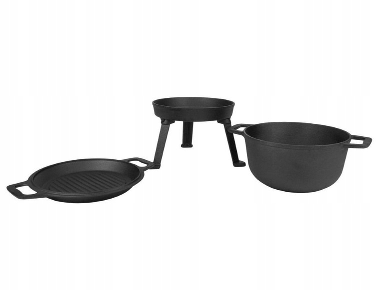 KOCIOŁEK 8 L MYŚLIWSKI 3w1 PATELNIA GRLL GARNEK Producent Rossner