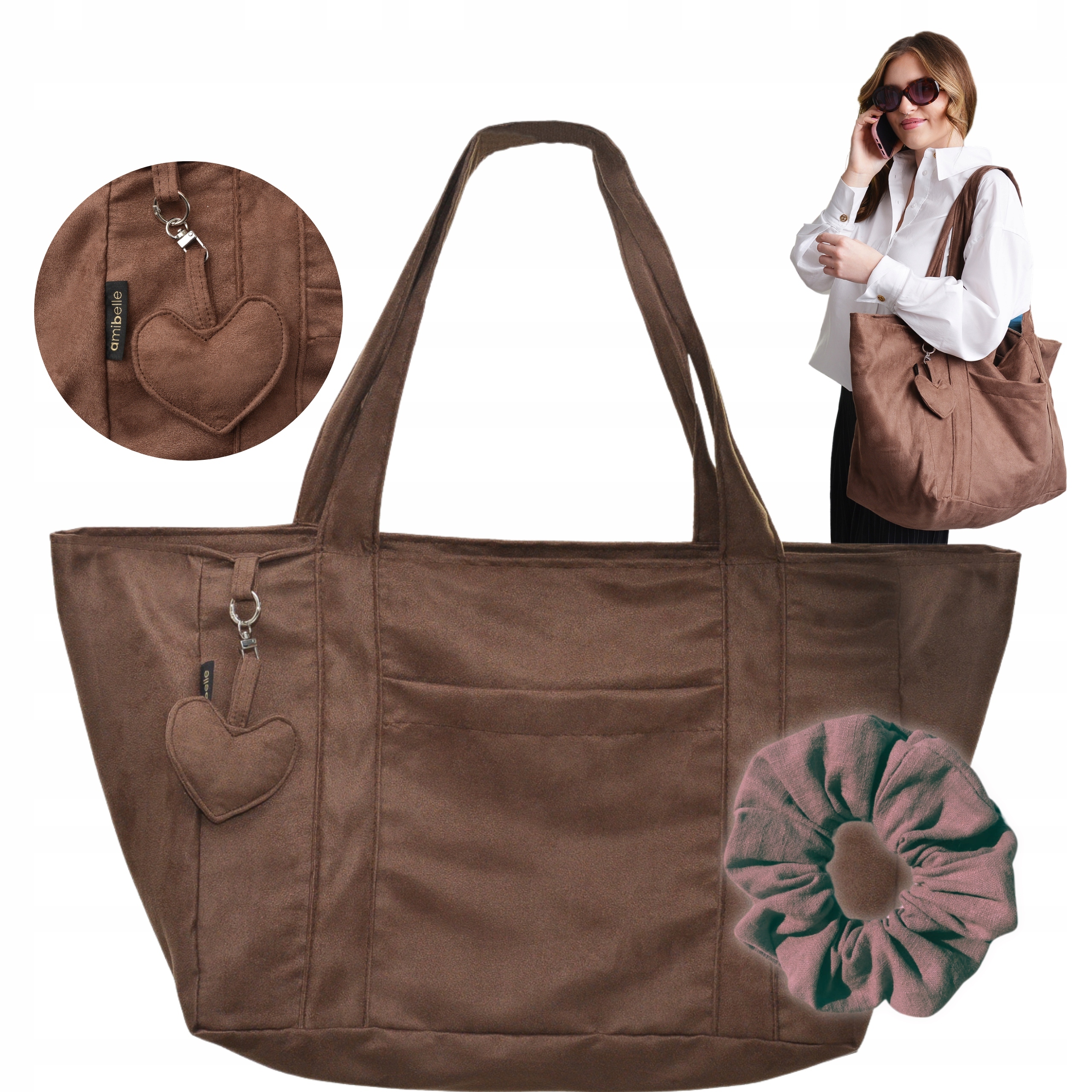 Dámská taška Shopper Plážová taška Rameno Hnědá Městská Sportovní taška