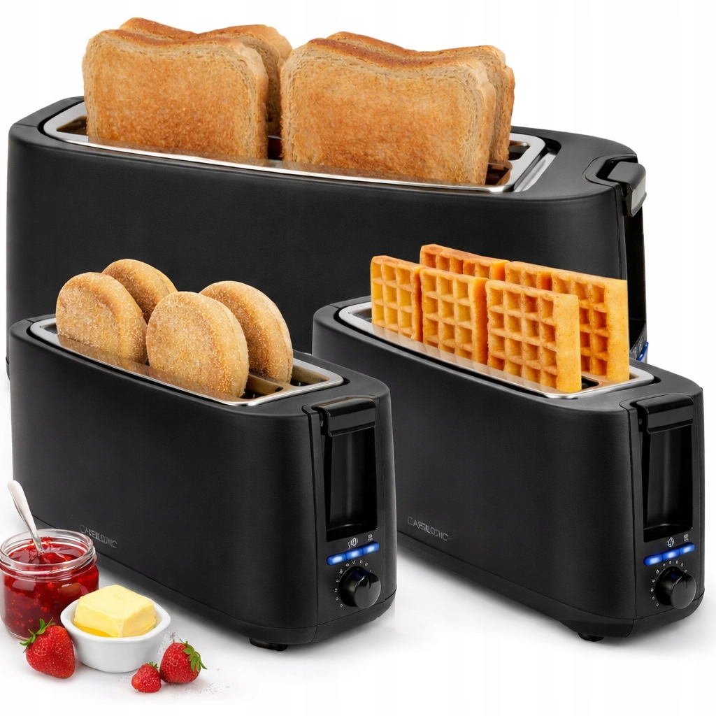 Toster 4 Kromki 1400W Clatronic XXL Rozmrażanie Podgrzewanie Stop 1400W