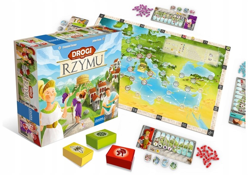 Planszowa Gra Towarzyska Wciągająca Rozgrywka dla Rodzin Drogi do Rzymu Lux
