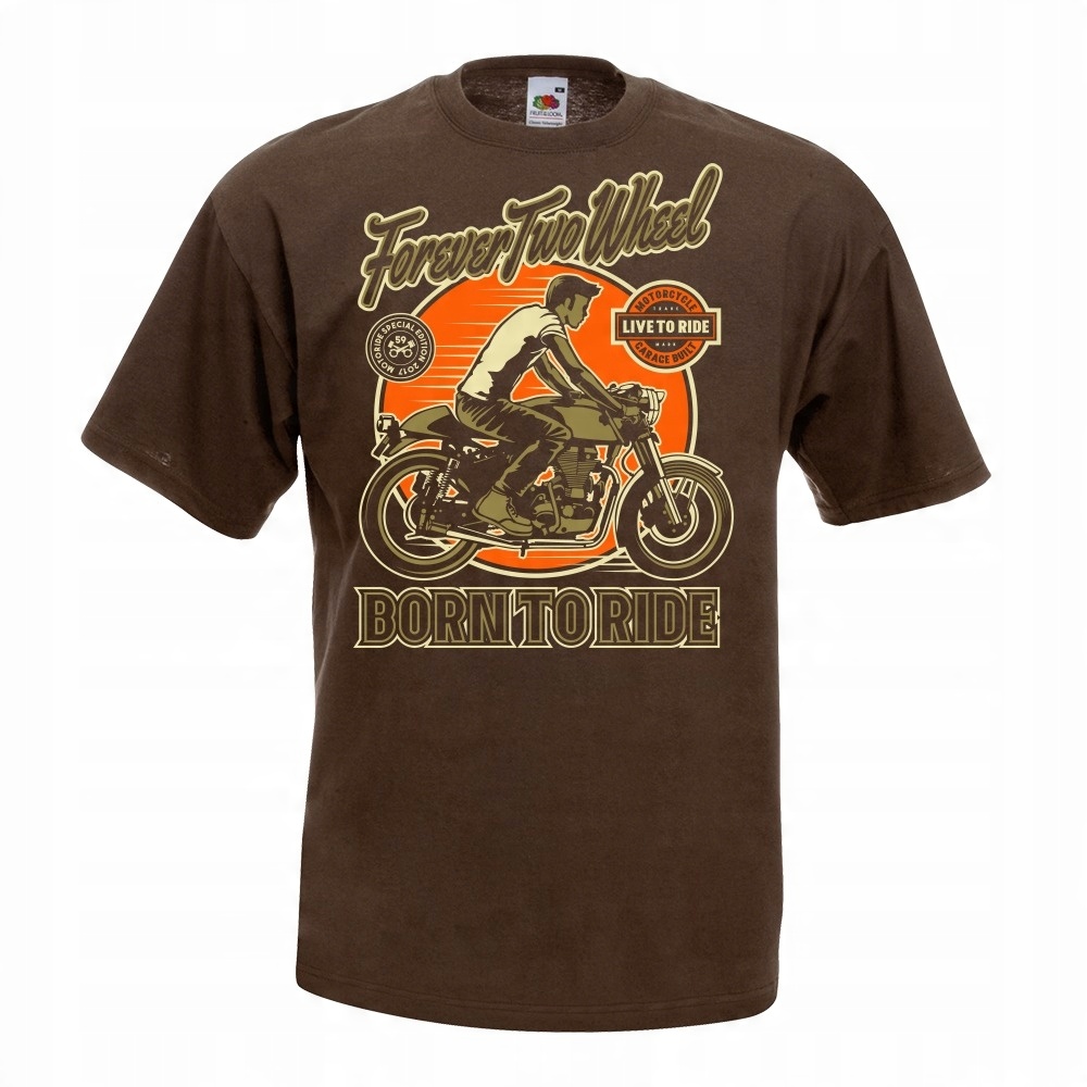 

Koszulka motocykl motor motocyklista S brązowa