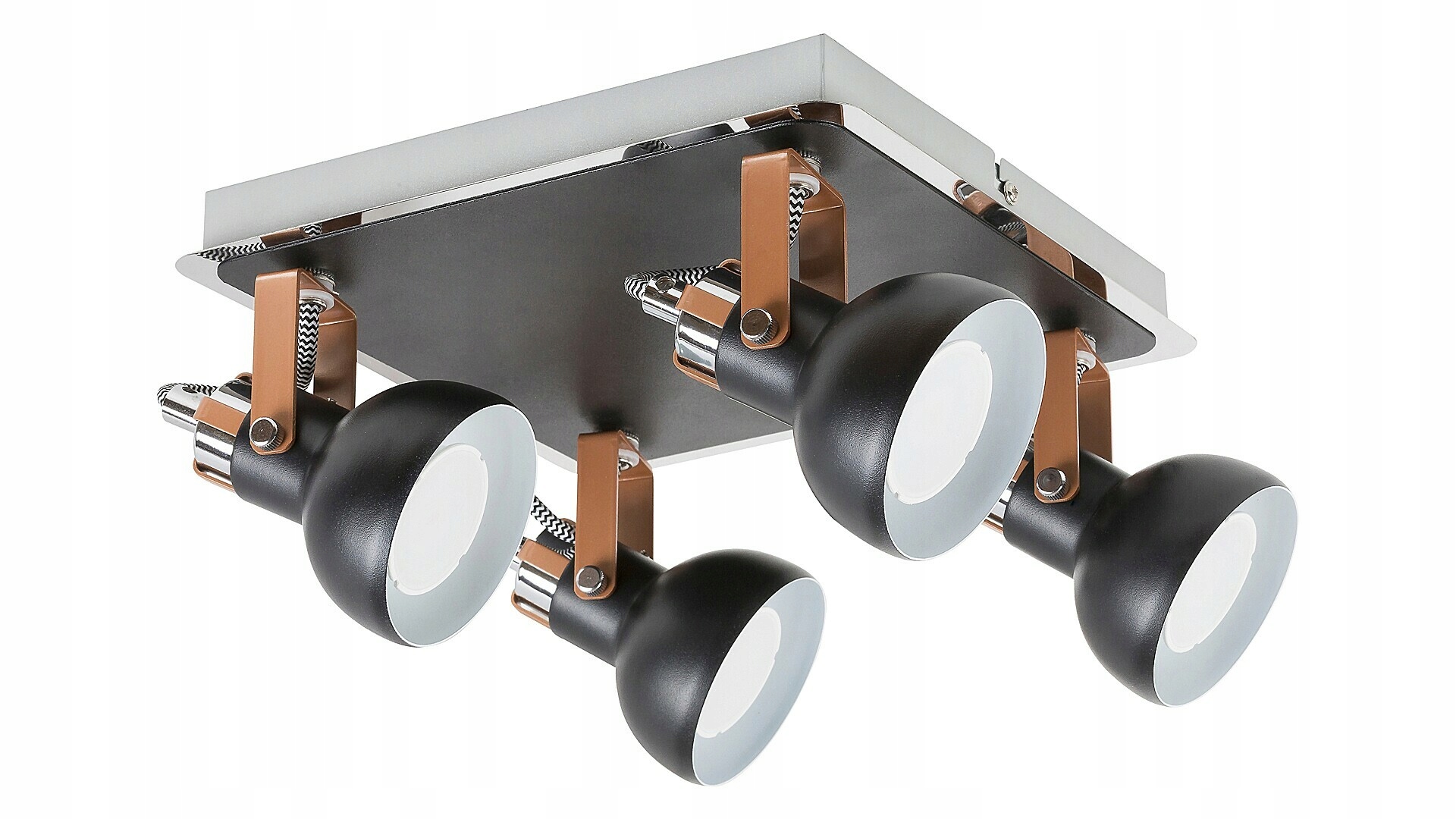 Bodové svietidlo Rabalux Balzac 4xGU10, matná čierna, 250x250 mm