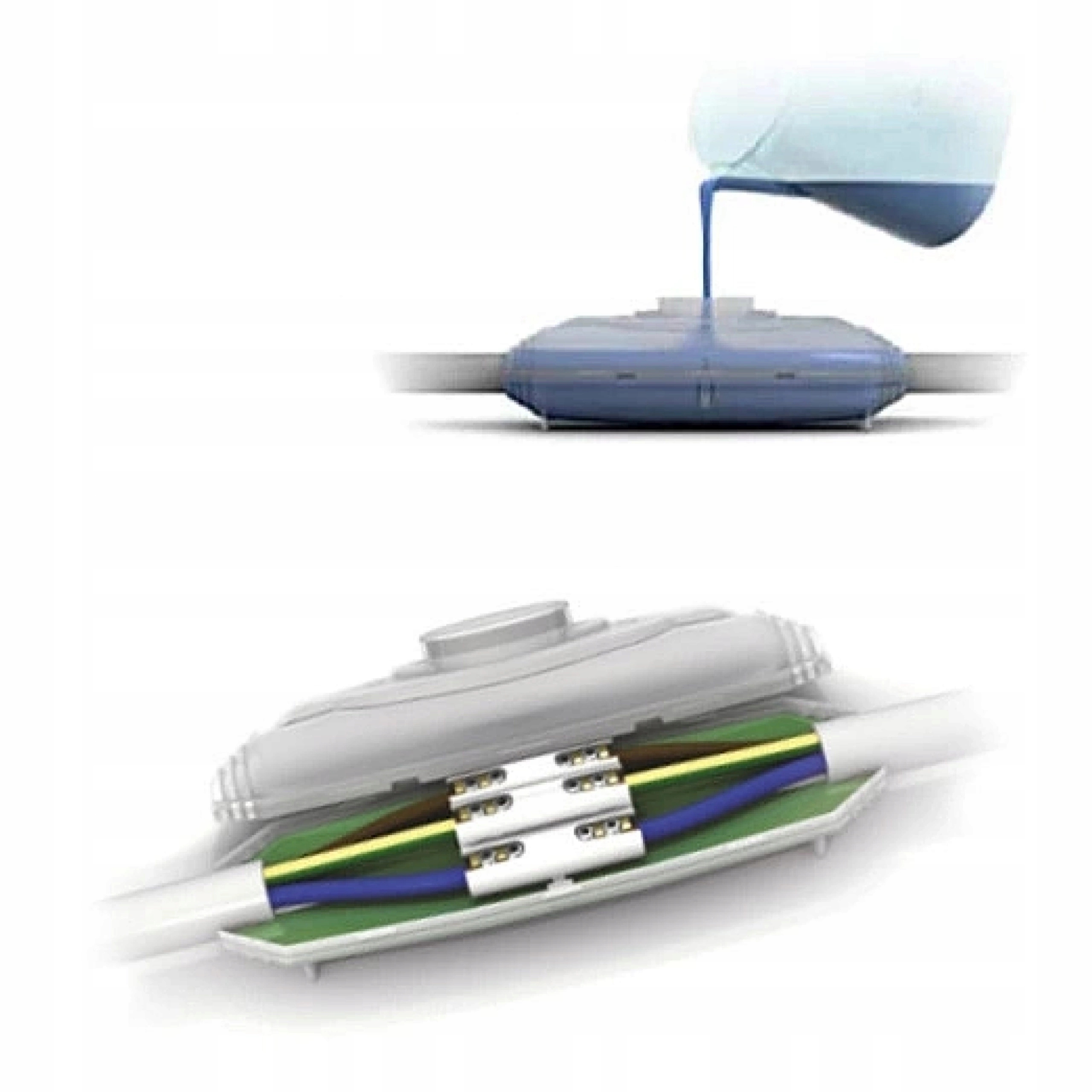 Živá káblová mufa pre priechodné spojenia 2,5-25 mm IPX8 s konektorom