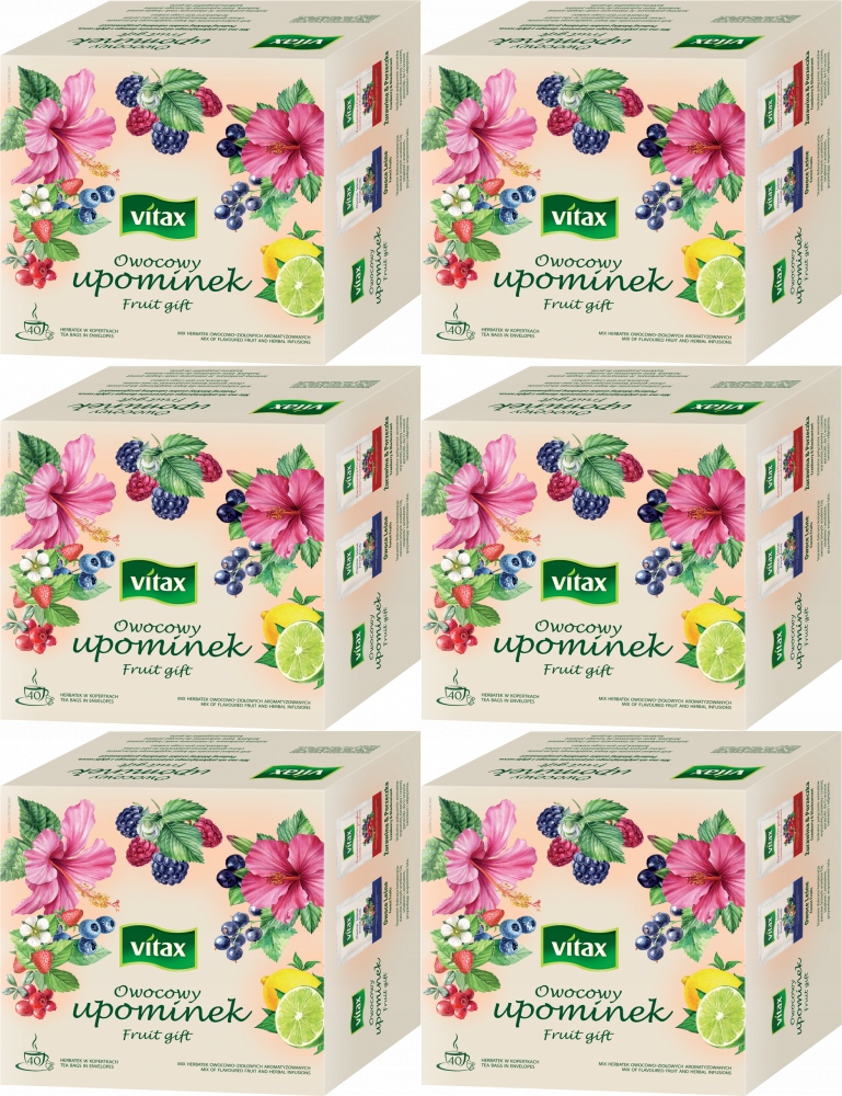 Herbata Vitax [4x10] zestaw owocowy upominek x6