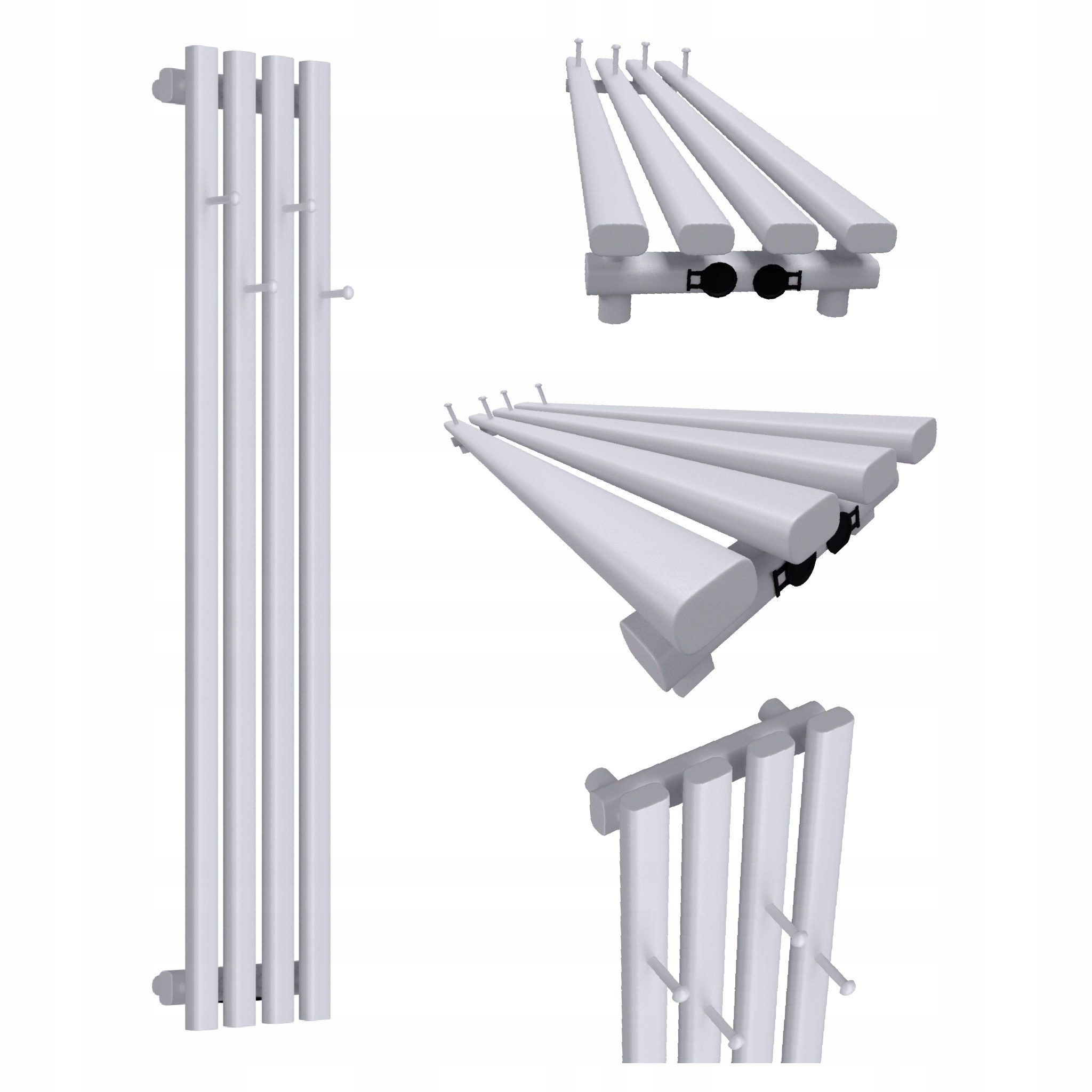 Dekorativní radiátor HORYZONT4 Hook 140x29 šedá struktura